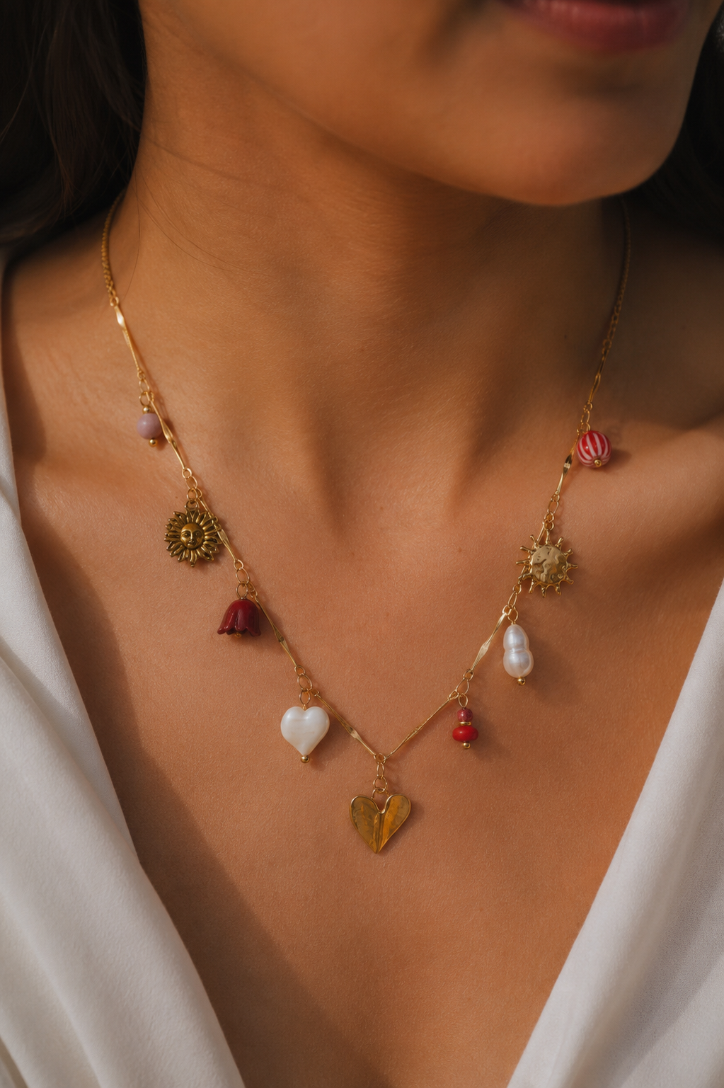 Londres | Collier breloques en acier inoxydable | Doré
