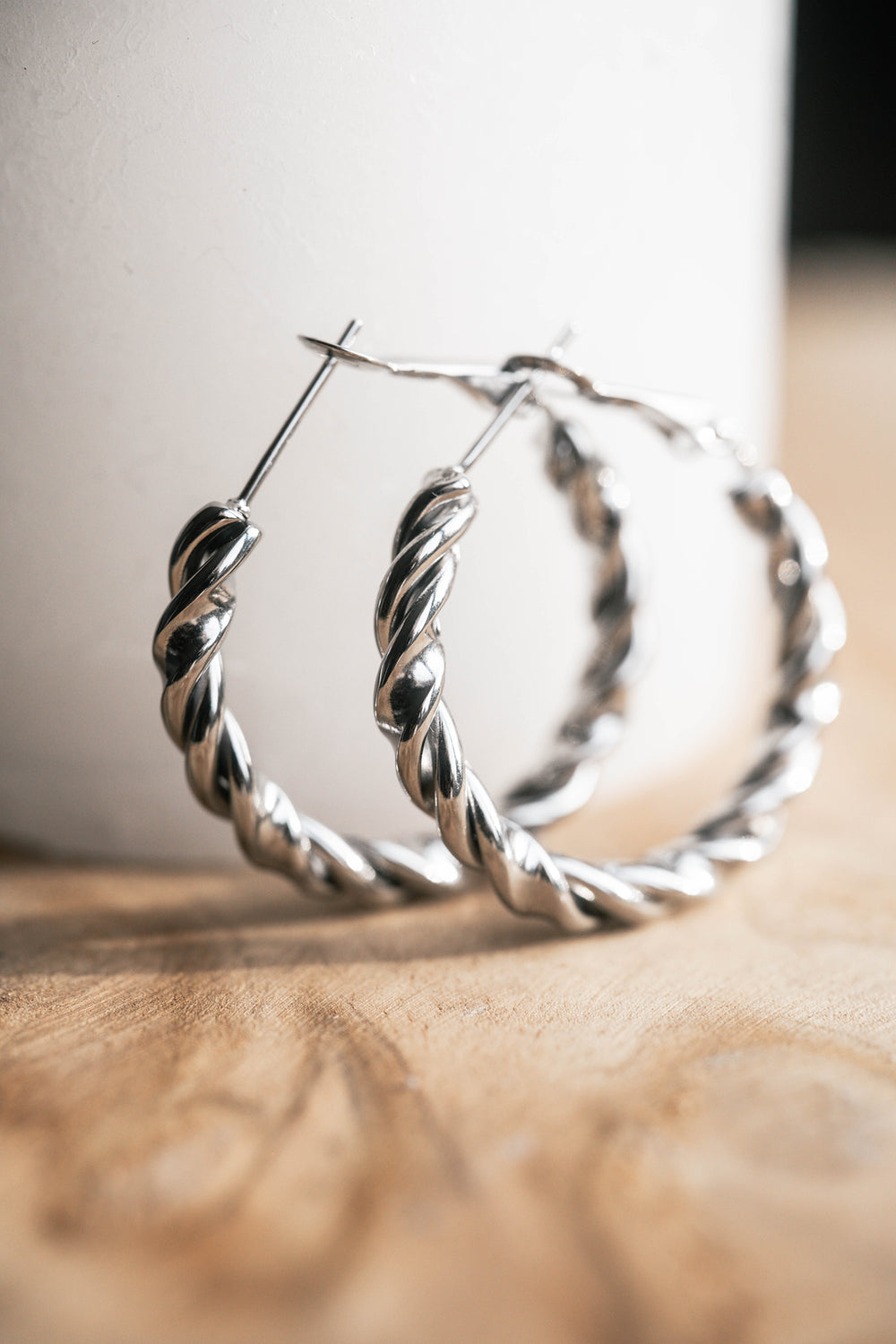 Helsinki | Boucles d'oreilles / créoles en acier inoxydable | Argenté