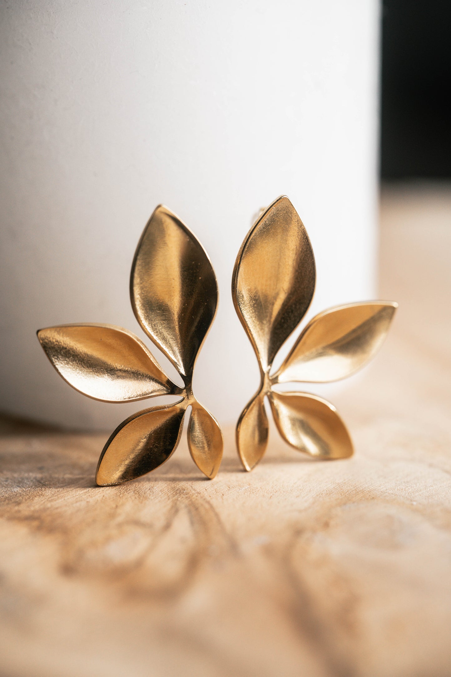 Lampeduza | Boucles d'oreilles en acier inoxydable | Doré