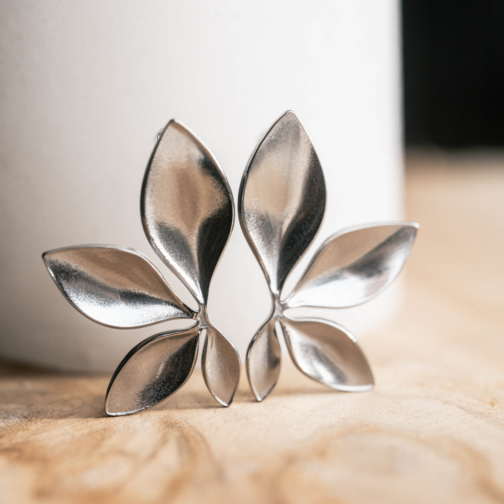 Lampeduza | Boucles d'oreilles en acier inoxydable | Argenté