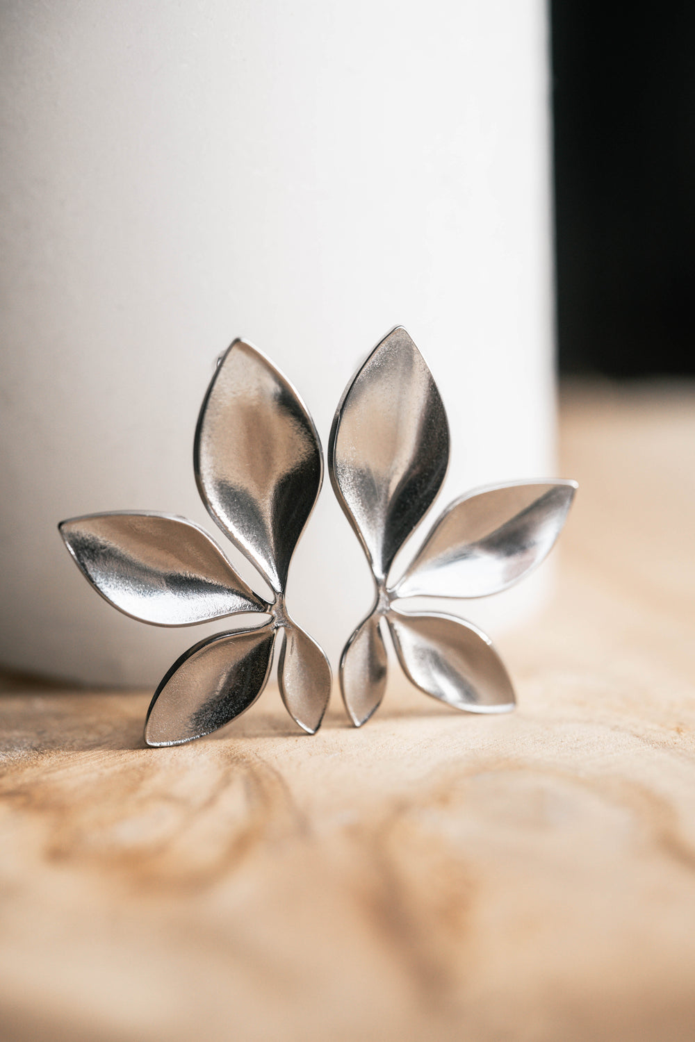 Lampeduza | Boucles d'oreilles en acier inoxydable | Argenté