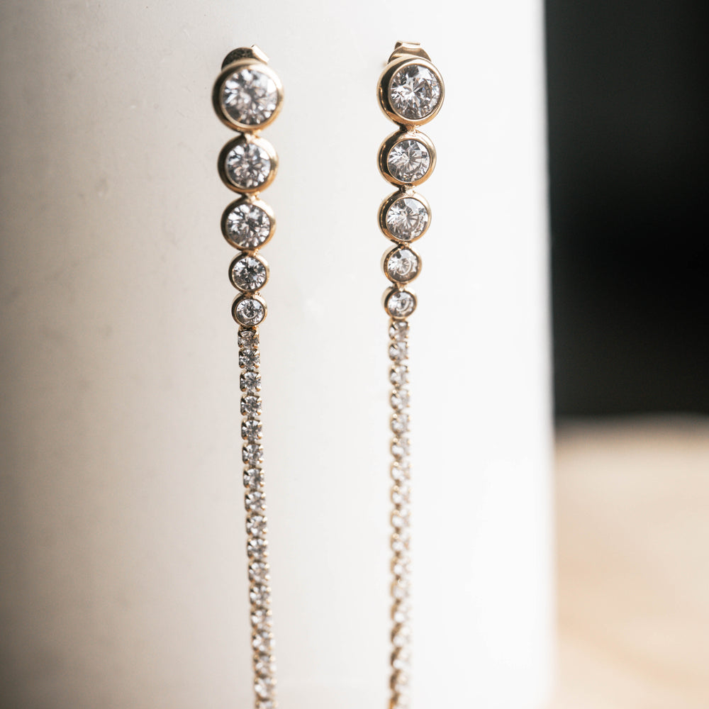 Cannes | Boucles d'oreilles en acier inoxydable | Doré