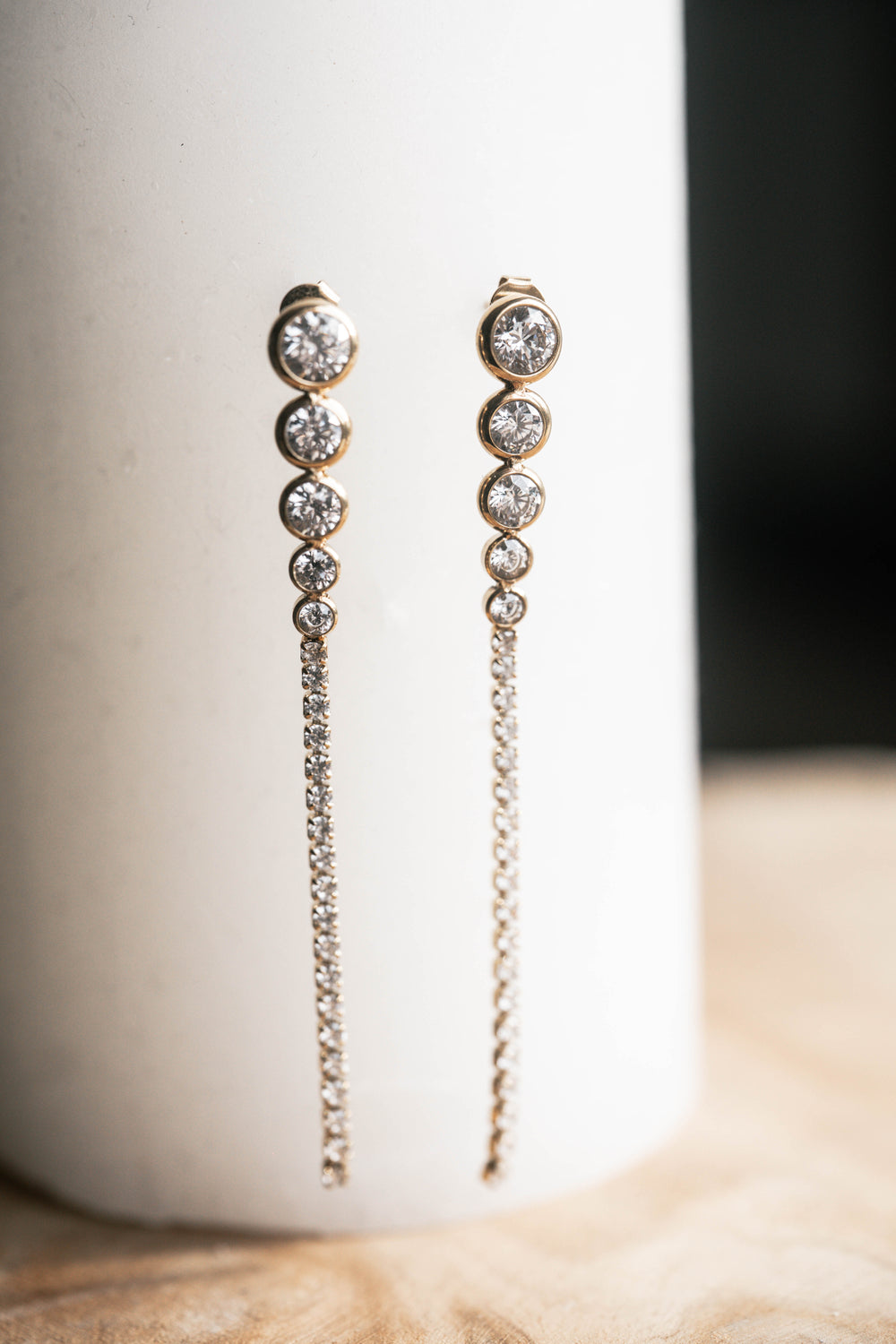 Cannes | Boucles d'oreilles en acier inoxydable | Doré