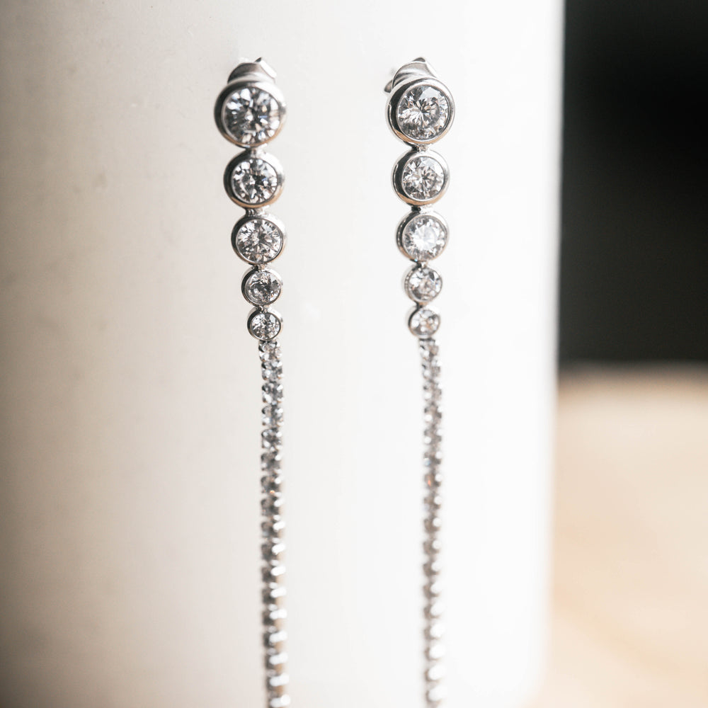 Cannes | Boucles d'oreilles en acier inoxydable | Argenté