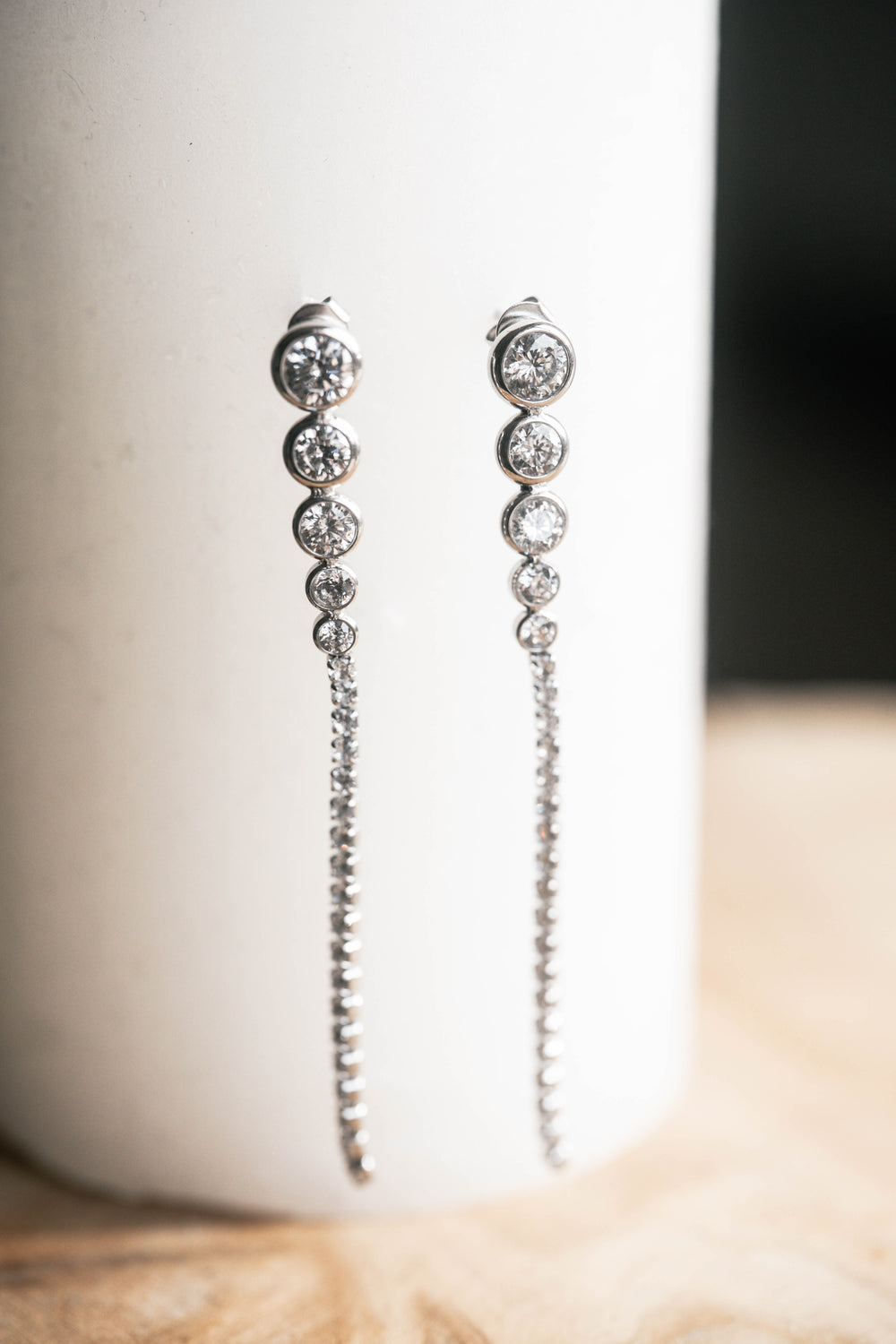 Cannes | Boucles d'oreilles en acier inoxydable | Argenté