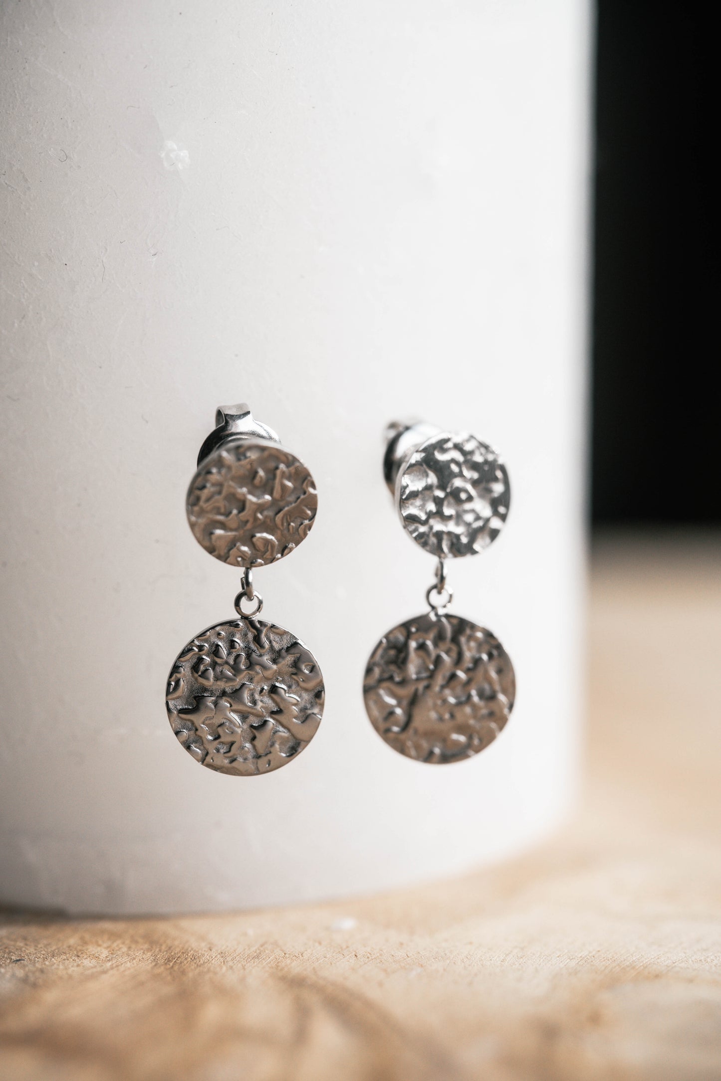 Salerne | Boucles d'oreilles en acier inoxydable | Argenté