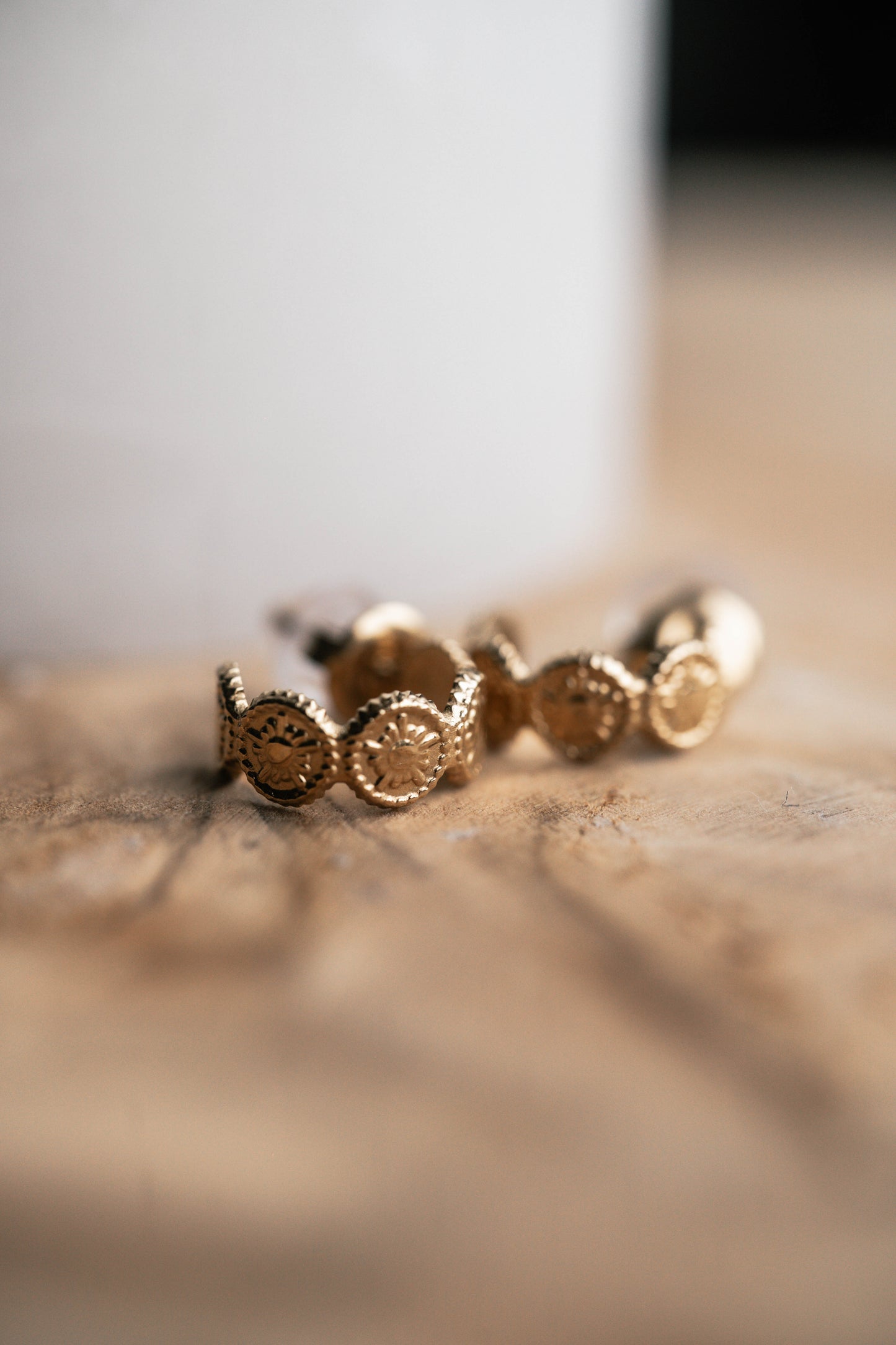 Guéliz | Boucles d'oreilles / créoles en acier inoxydable | Doré