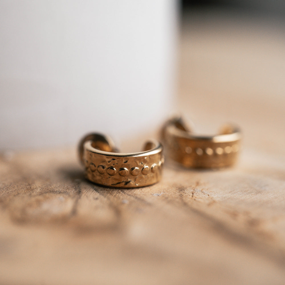 Kampala | Boucles d'oreilles / créoles en acier inoxydable | Doré