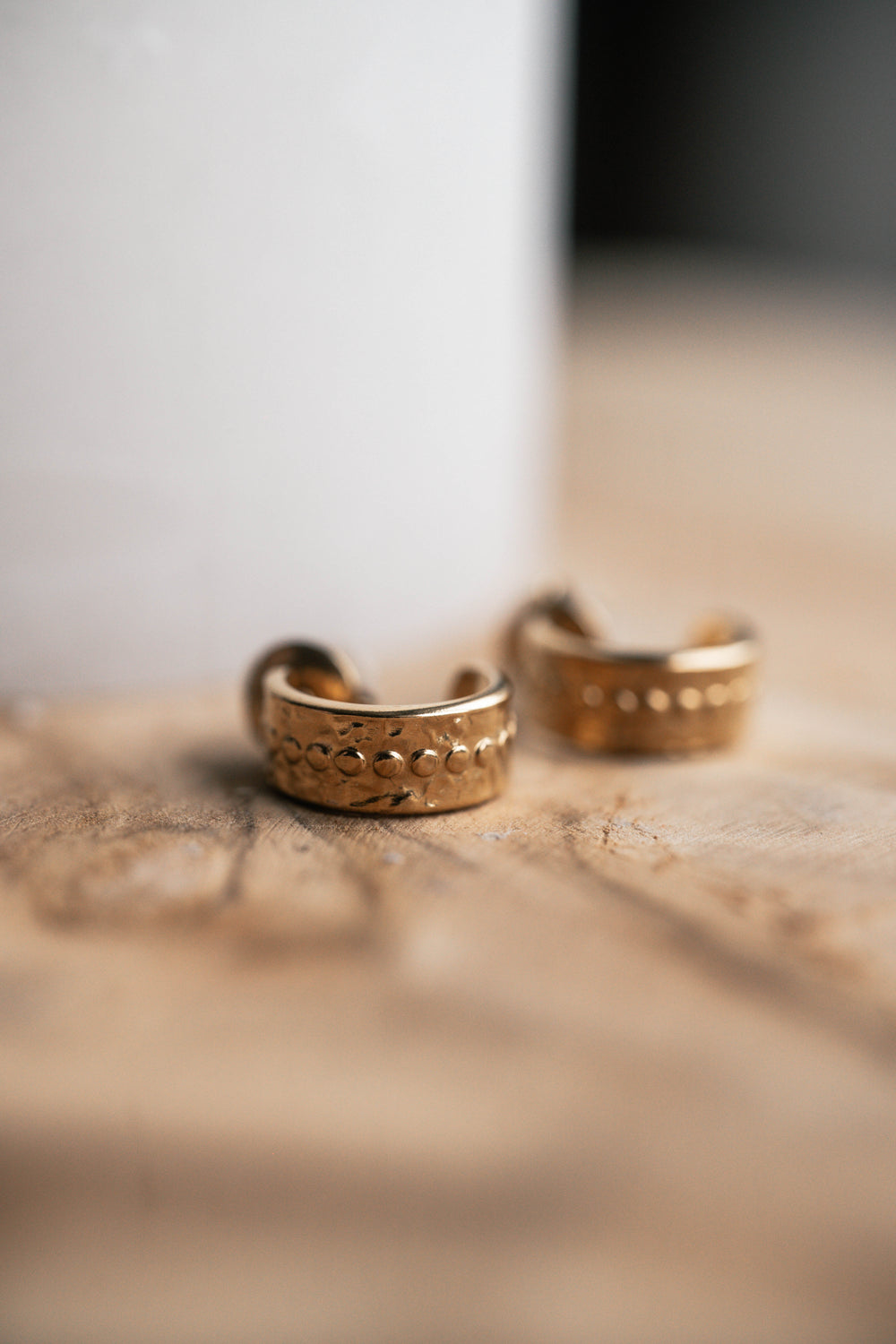 Kampala | Boucles d'oreilles / créoles en acier inoxydable | Doré