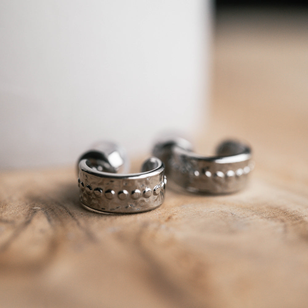 Kampala | Boucles d'oreilles / créoles en acier inoxydable | Argenté