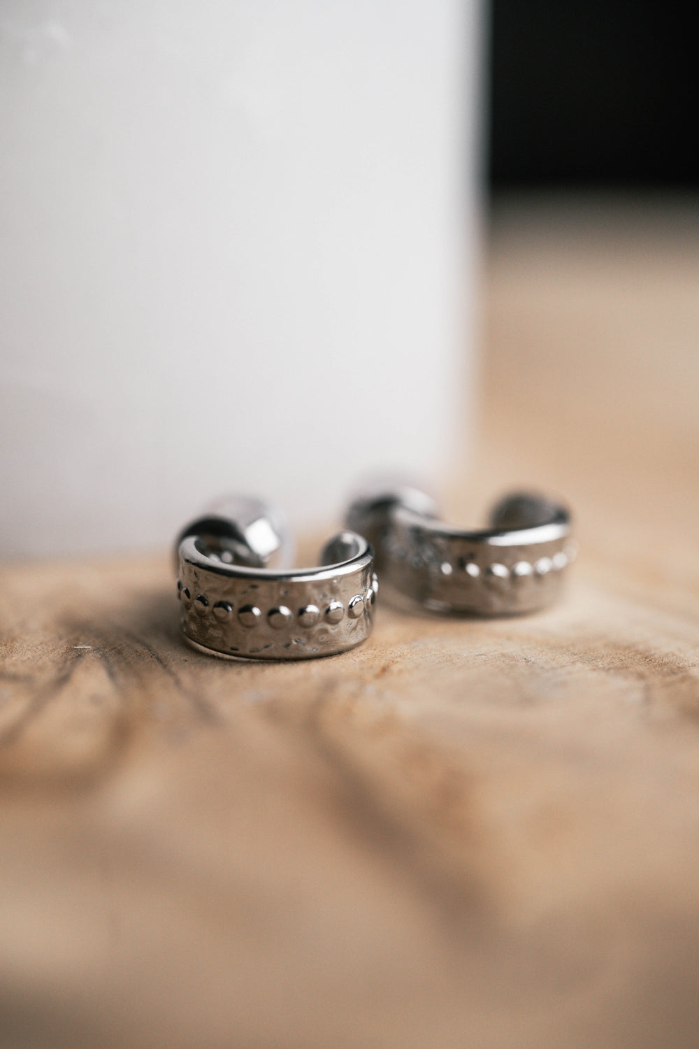 Kampala | Boucles d'oreilles / créoles en acier inoxydable | Argenté