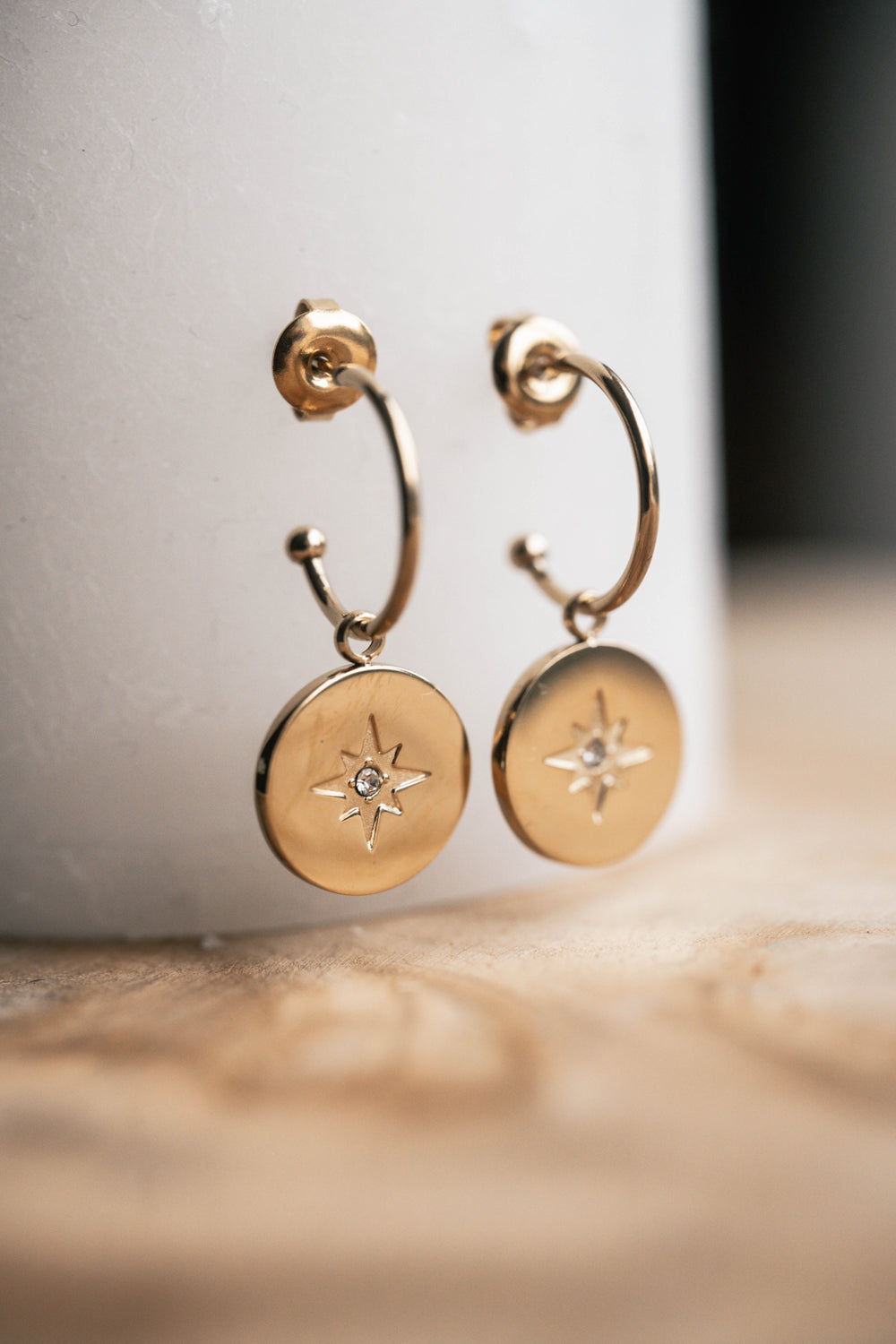 Oslo | Boucles d'oreilles / créoles en acier inoxydable | Doré