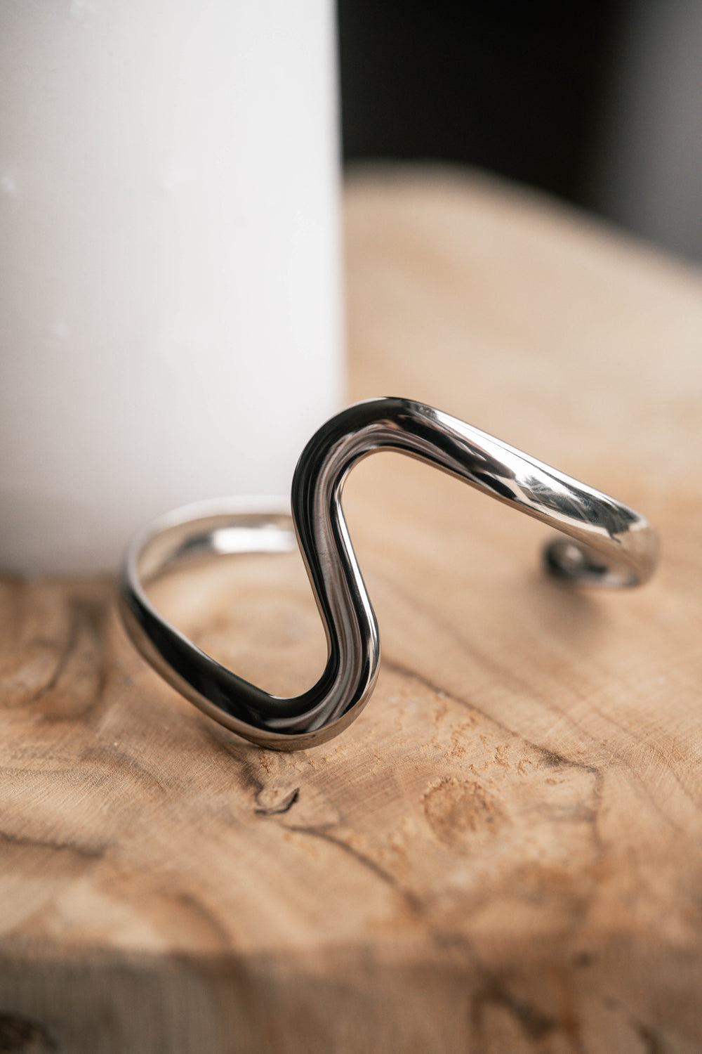 Hawaï | Bracelet / jonc en acier inoxydable | Argenté