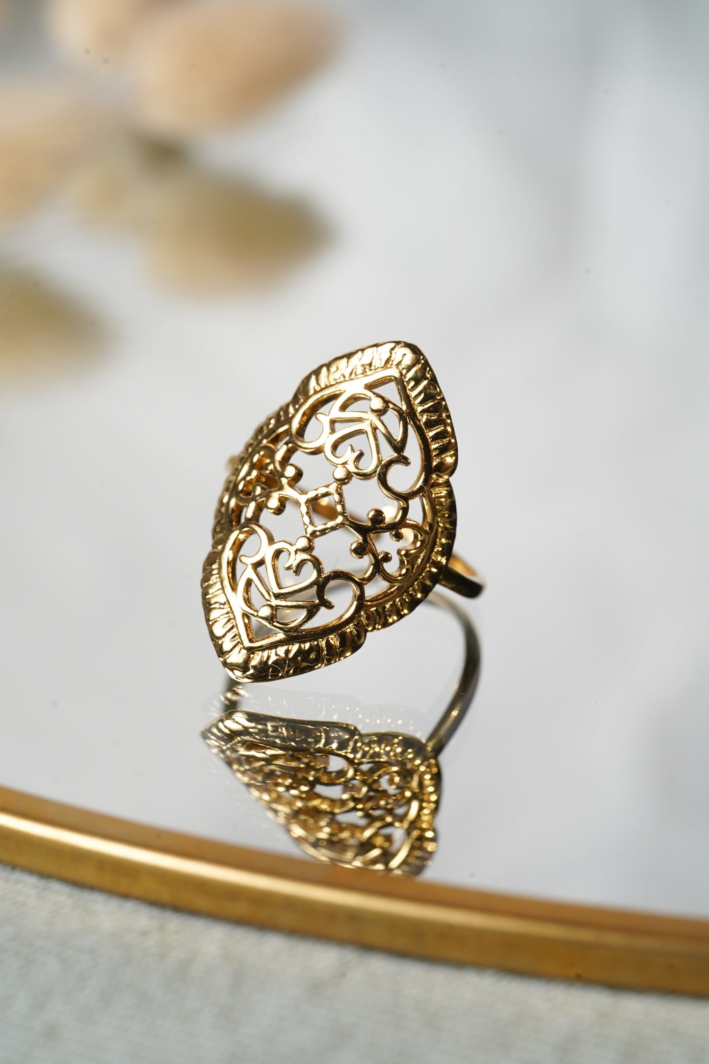 Bague Marque Bijoux Qualité Bague Or Blanc Emeraude Rétromantique