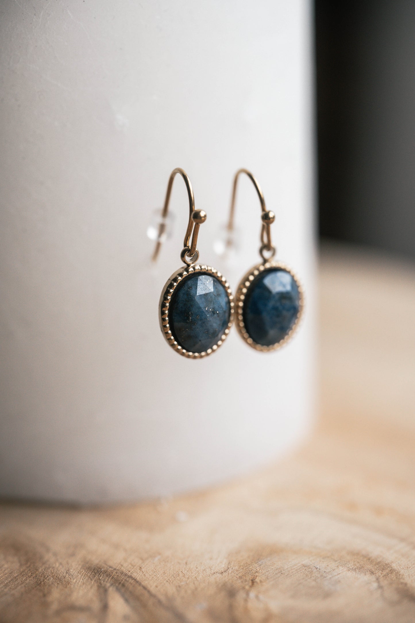 Vérone | Boucles d'oreilles en acier inoxydable et pierres naturelles | Lapis Lazuli