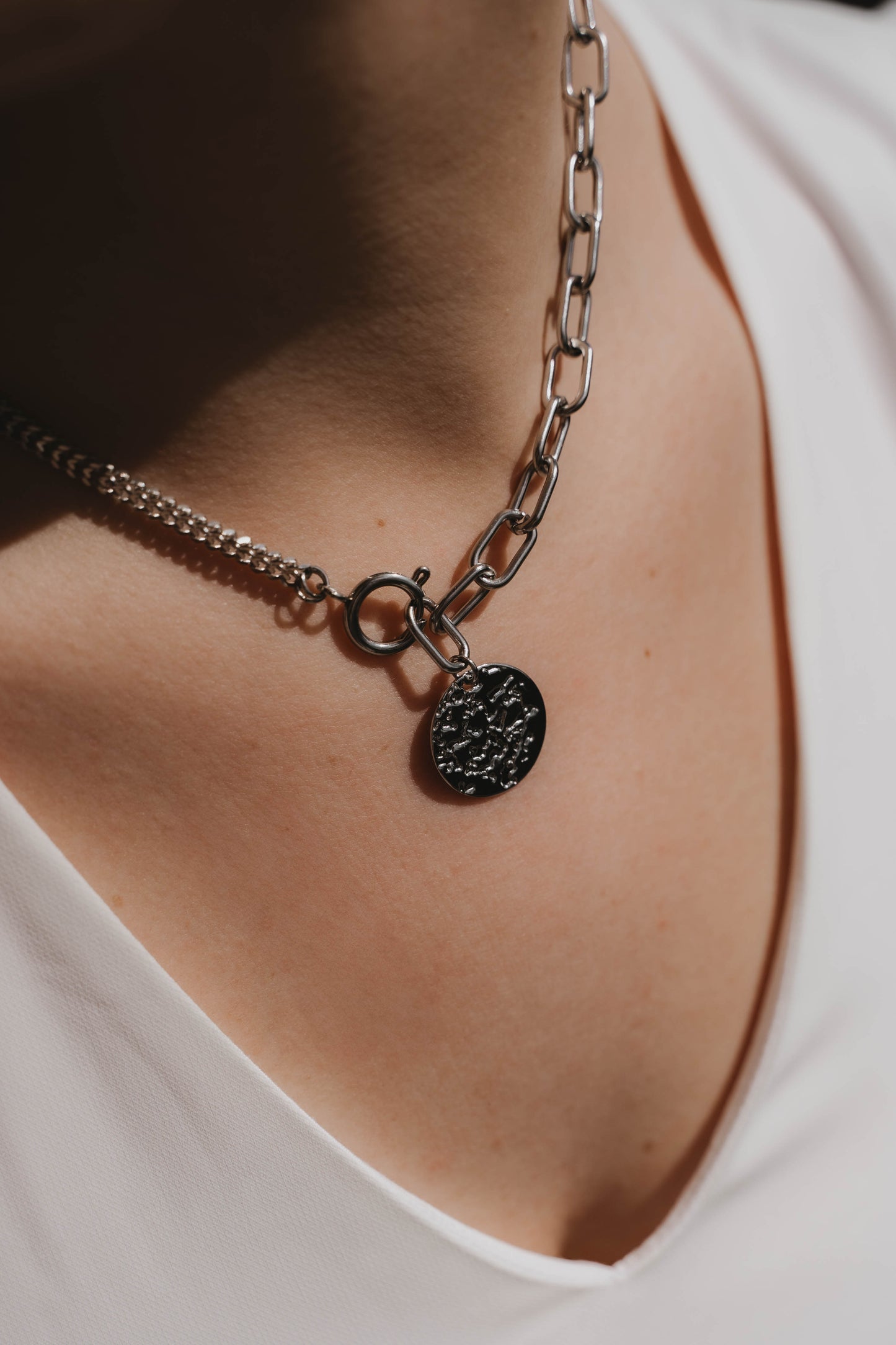 Oslo | Collier en acier inoxydable | Argenté