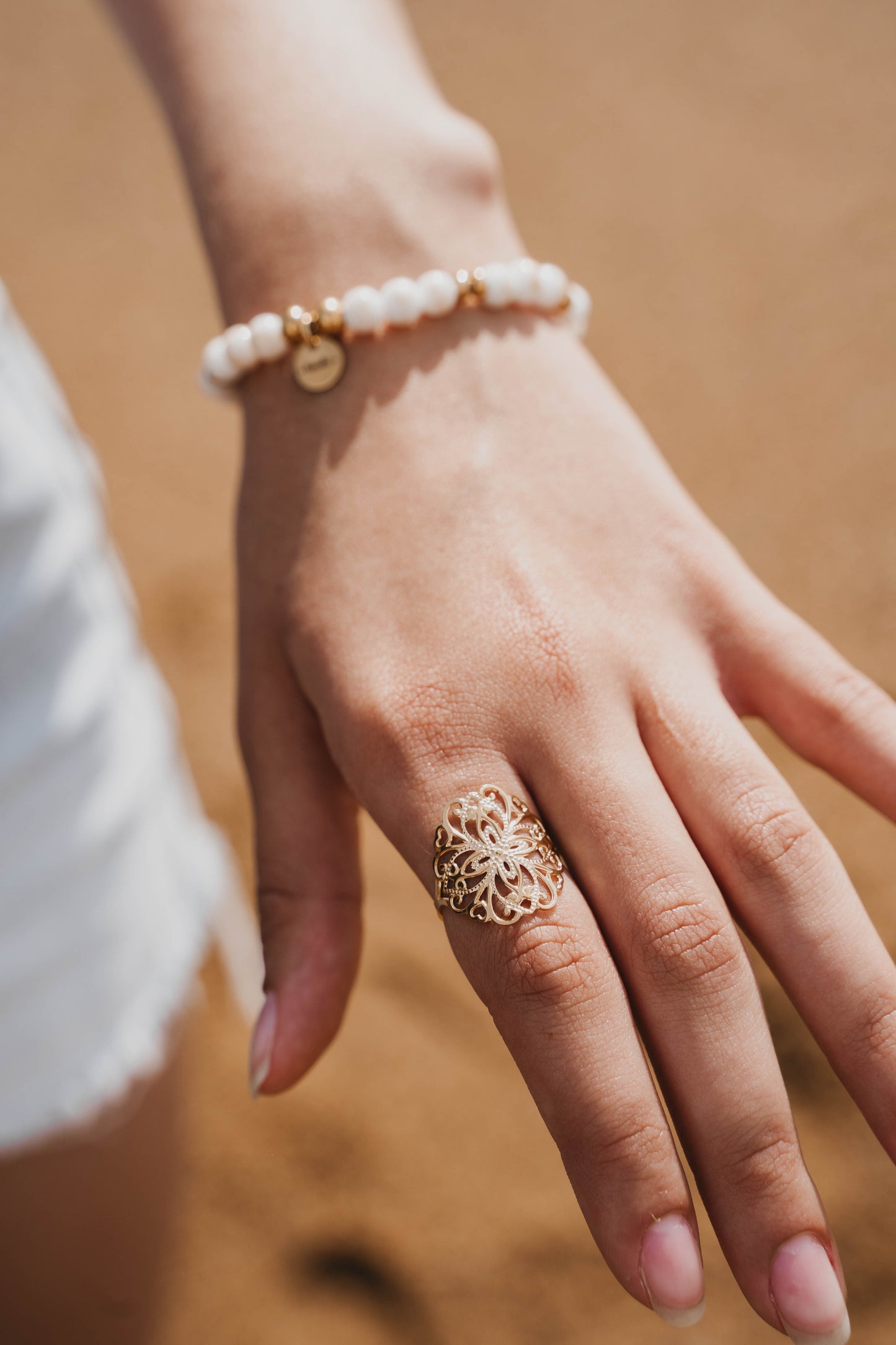 Gallipoli | Bague en acier inoxydable | Doré