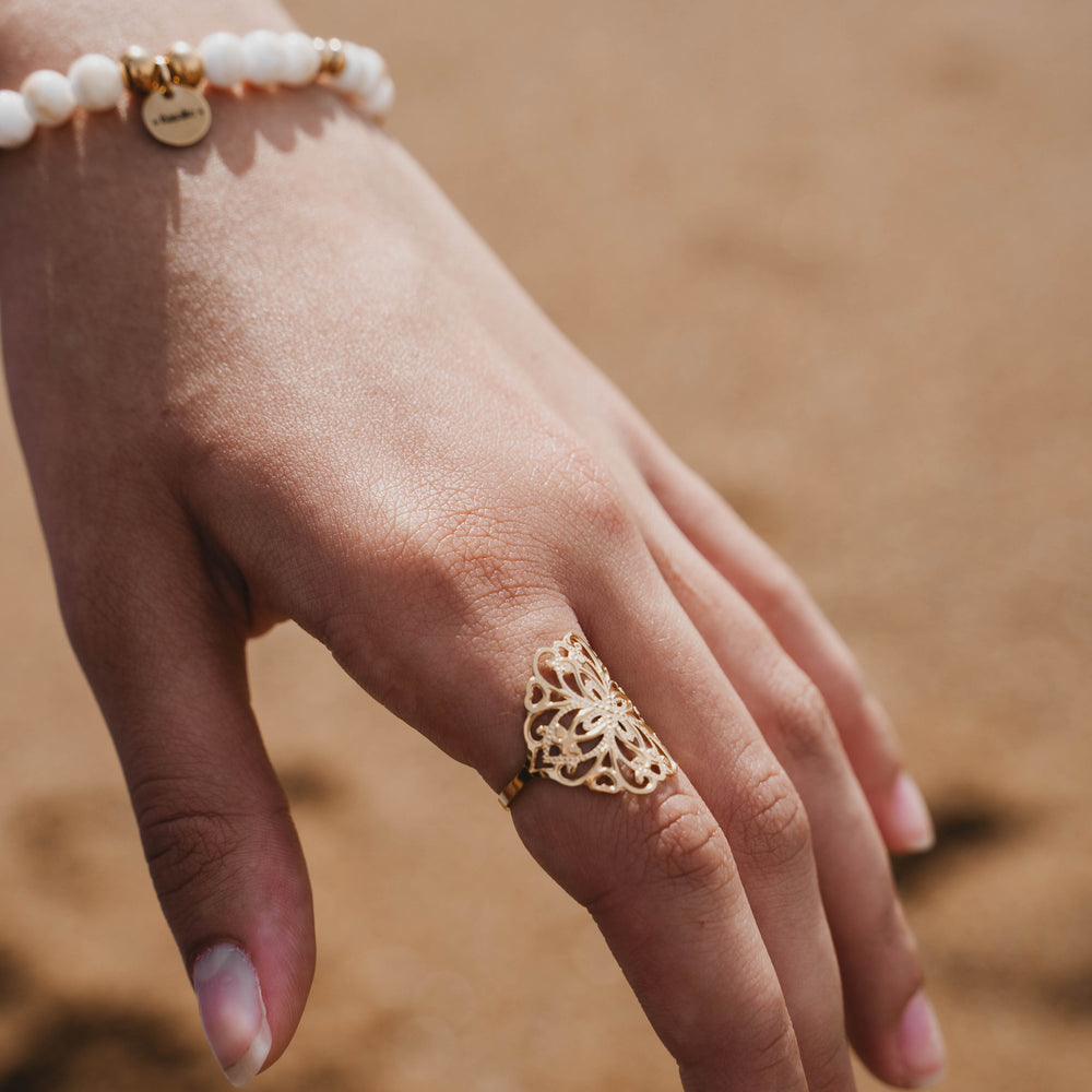 
                      
                        Gallipoli | Bague en acier inoxydable | Doré
                      
                    