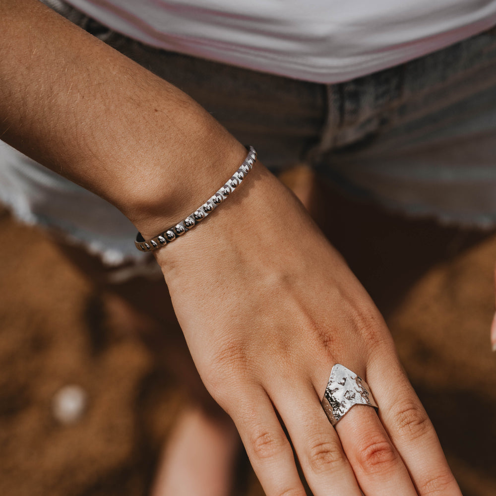 Lyon | Bague en acier inoxydable | Argenté