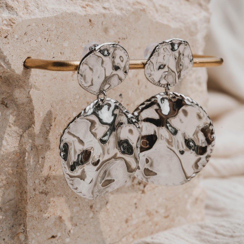Volos | Boucles d'oreilles en acier inoxydable | Argenté
