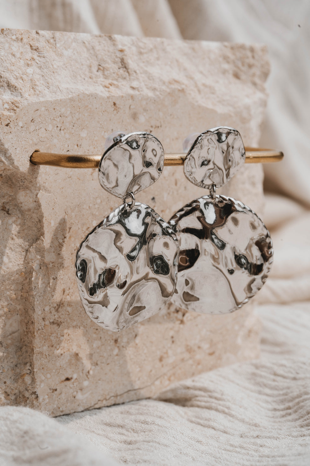 Volos | Boucles d'oreilles en acier inoxydable | Argenté