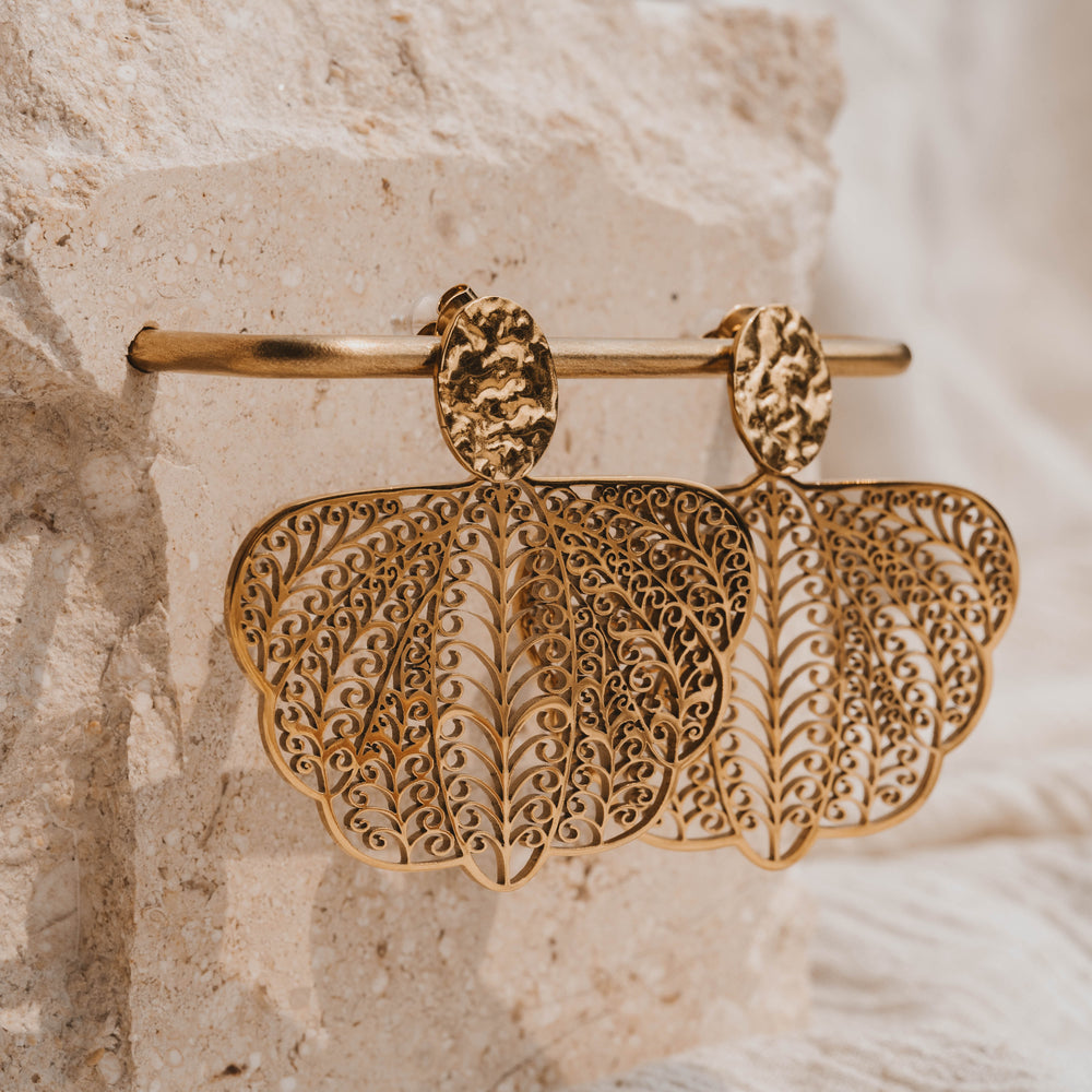 Salina | Boucles d'oreilles en acier inoxydable | Doré