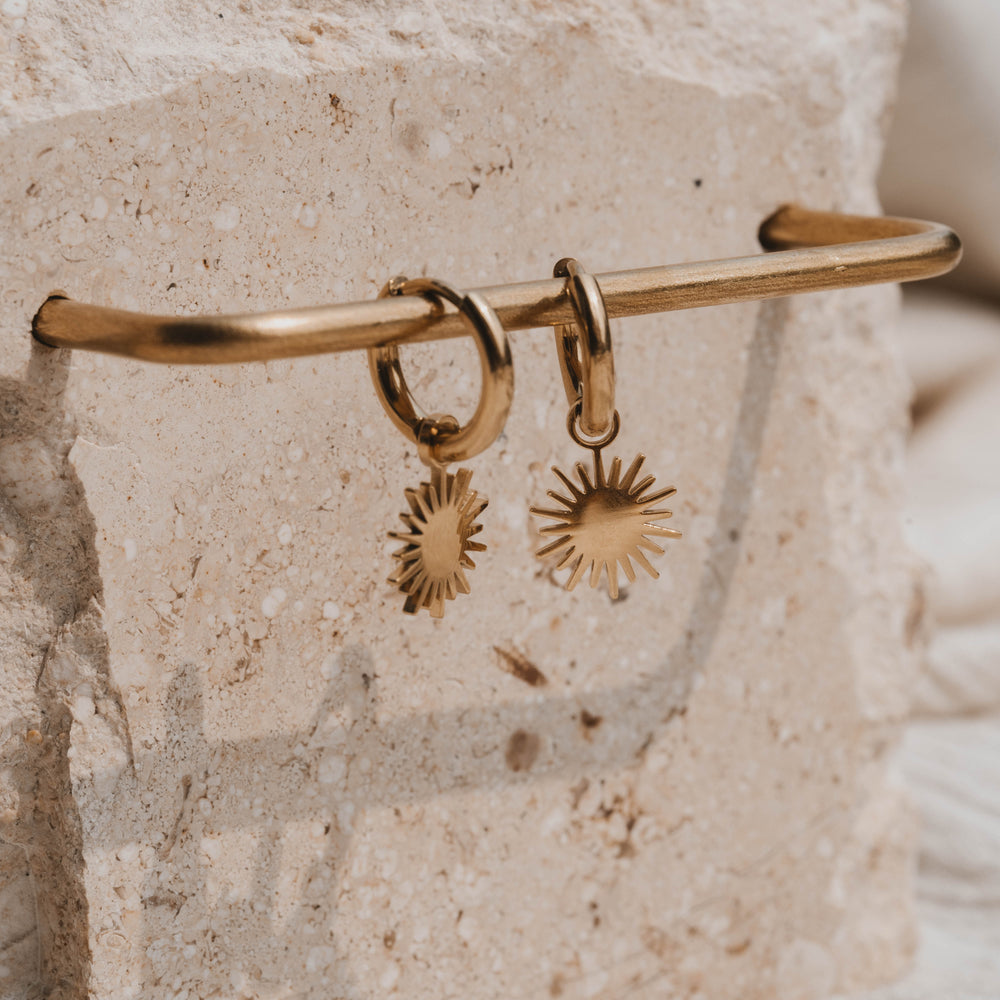 Mahé | Boucles d'oreilles / Créoles en acier inoxydable | Doré