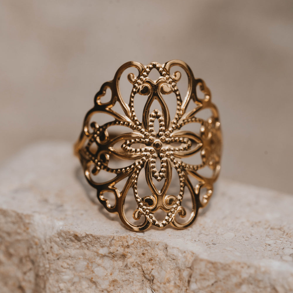 Gallipoli | Bague en acier inoxydable | Doré