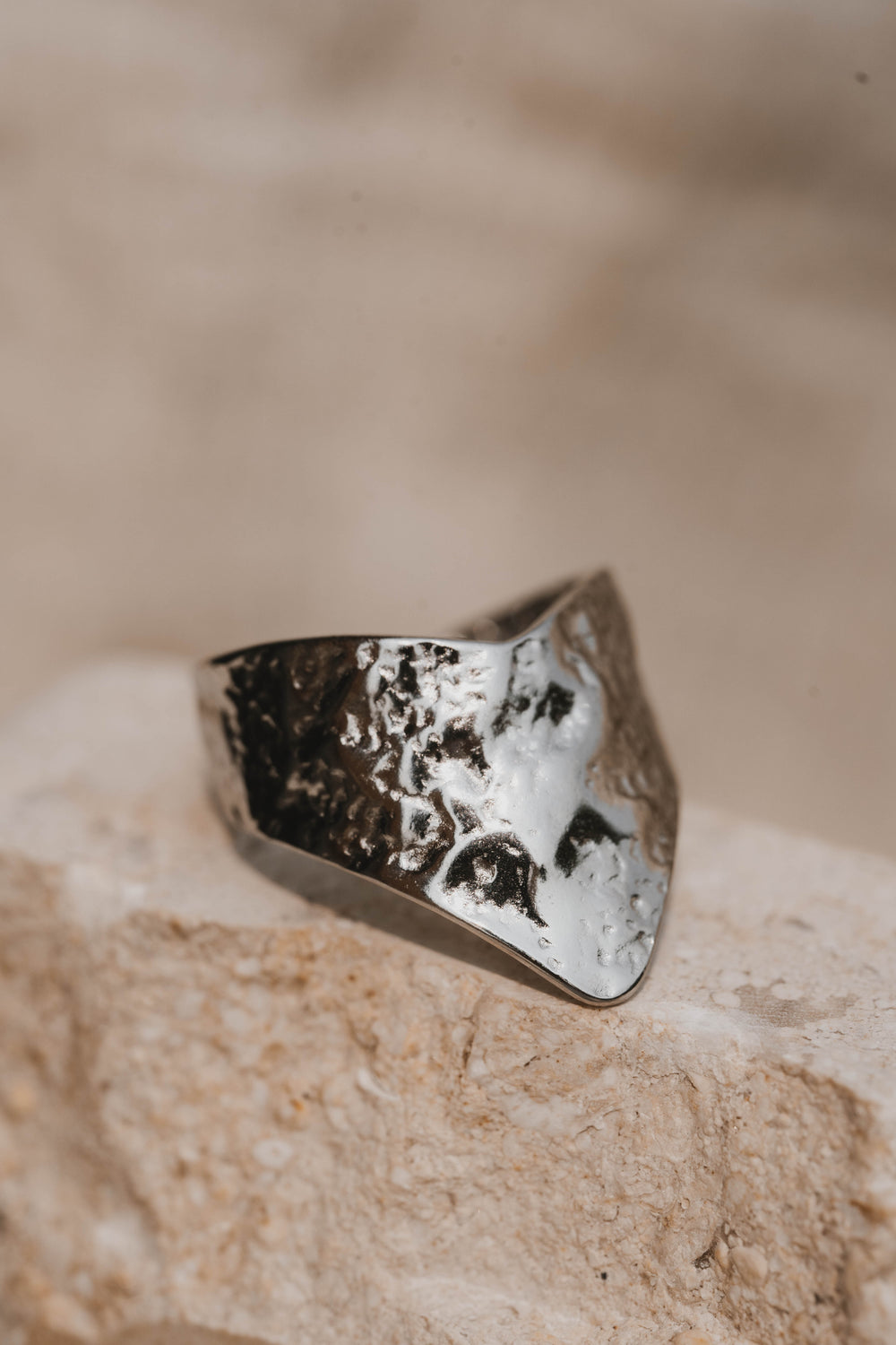 Lyon | Bague en acier inoxydable | Argenté
