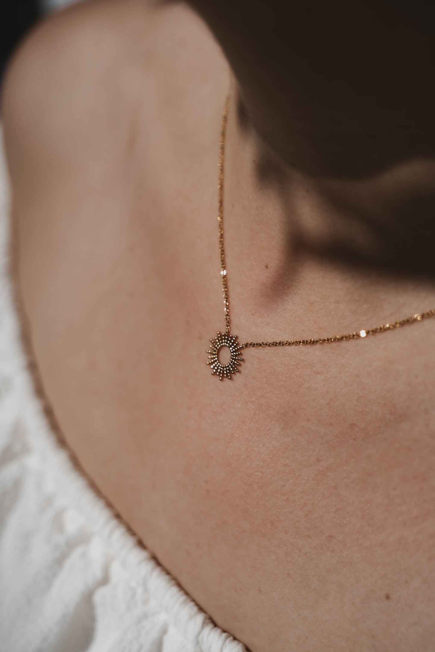 Hélios | Collier en acier inoxydable | Doré