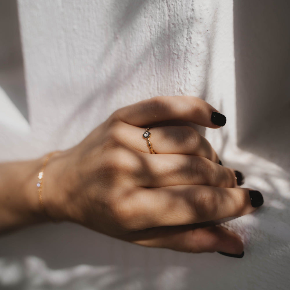 
                      
                        Varsovie | Bague en acier inoxydable | Doré
                      
                    