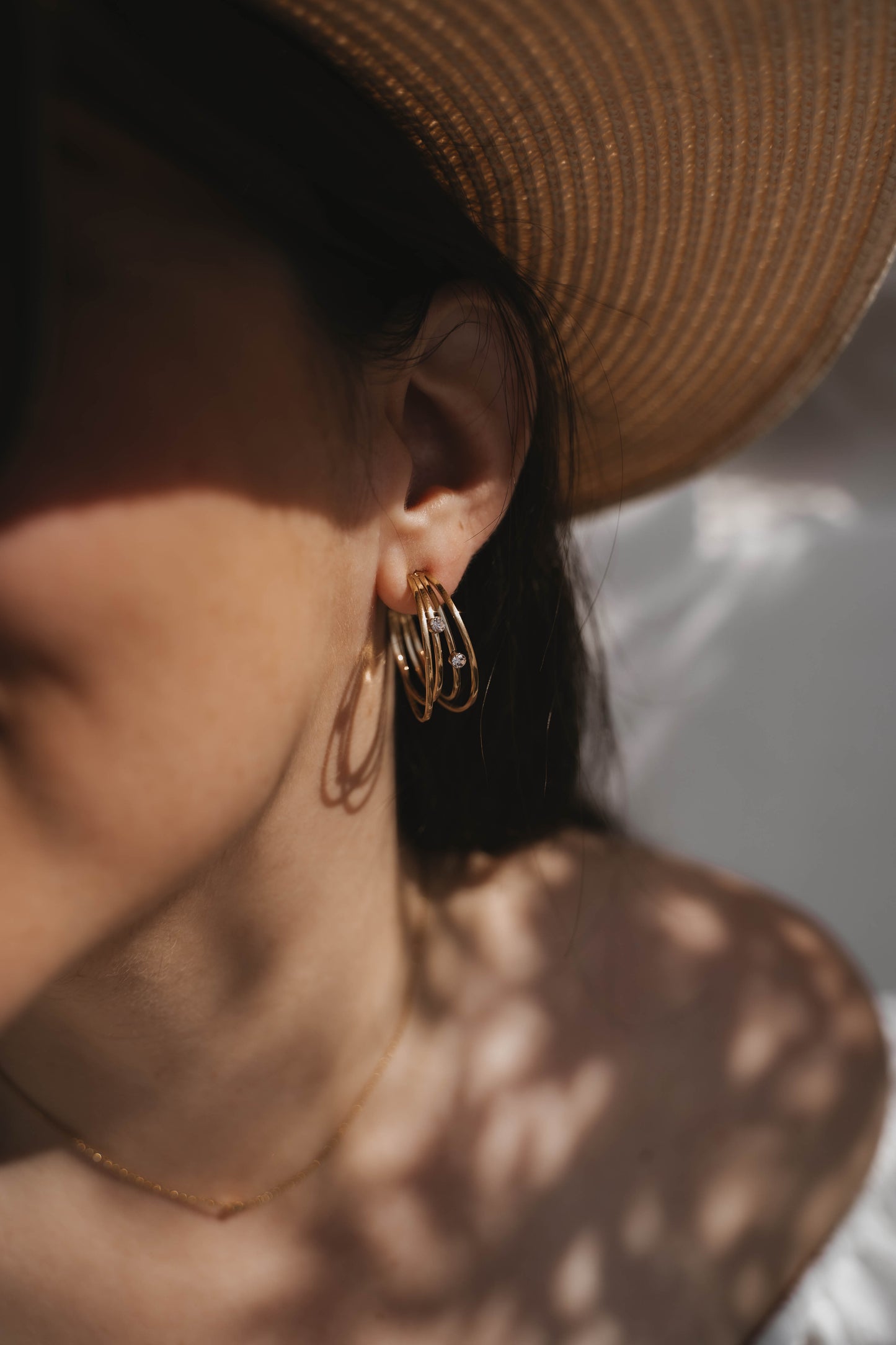 Lausanne | Boucles d'oreilles / créoles en acier inoxydable | Doré