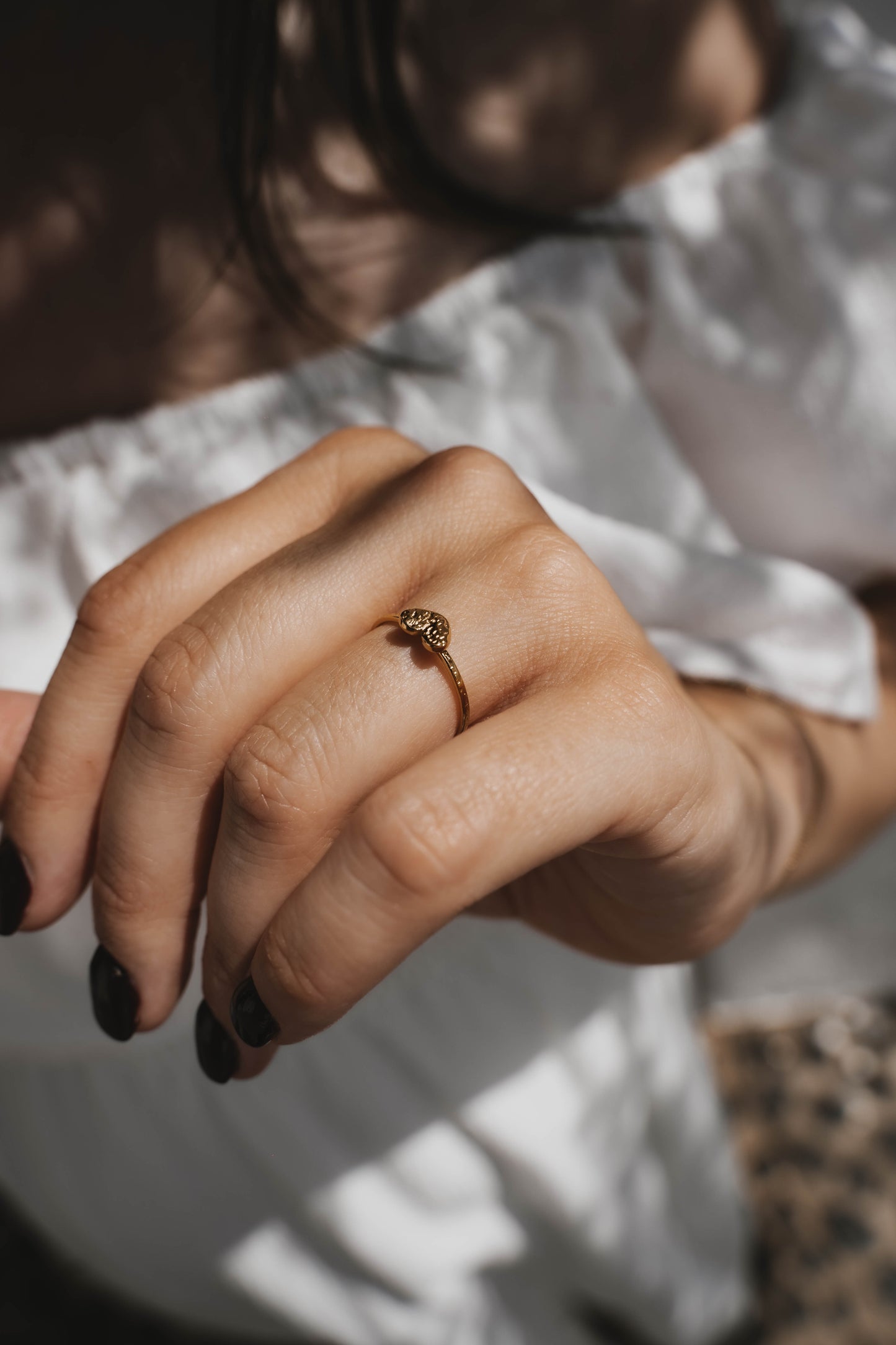 Fira | Bague en acier inoxydable | Doré