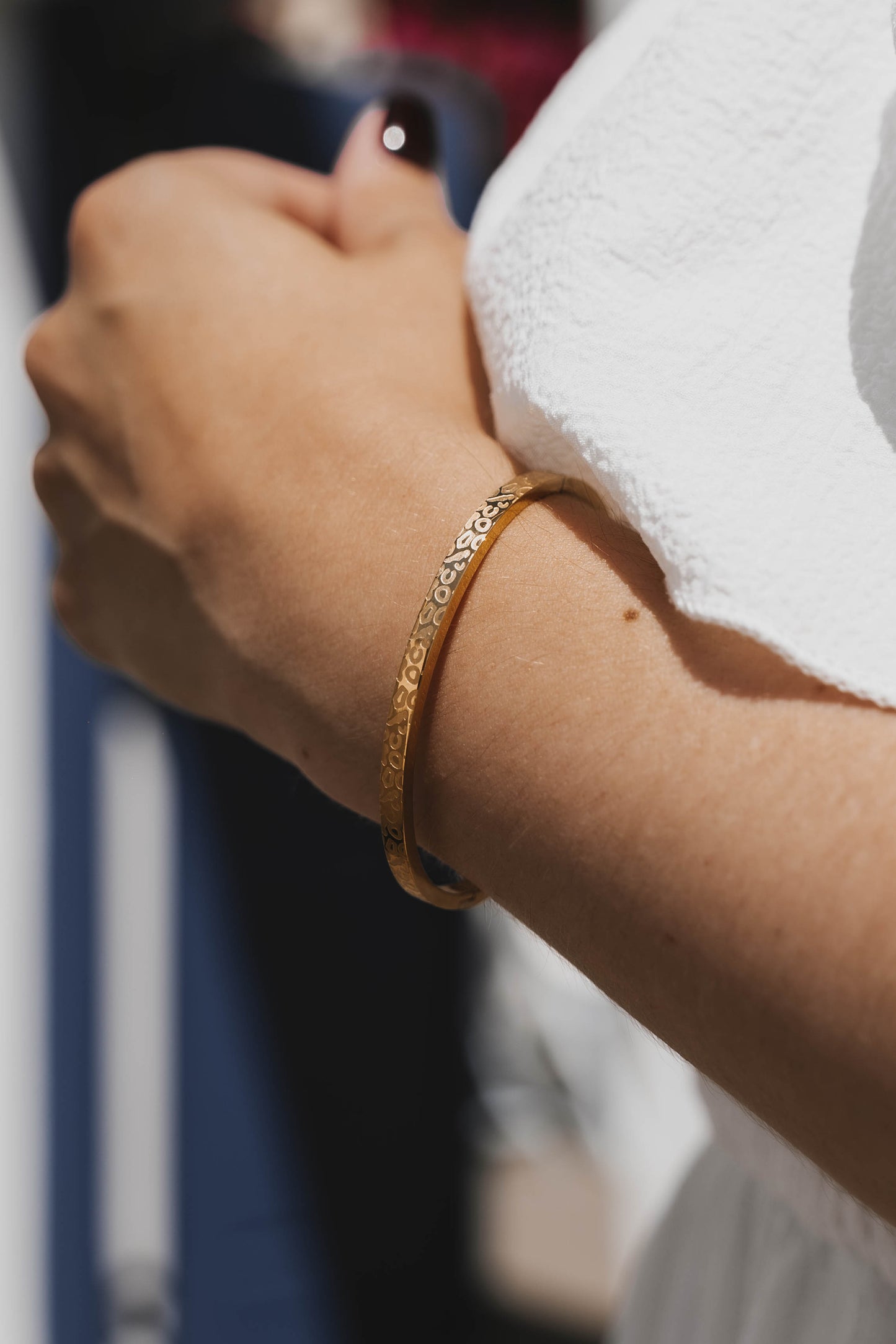 Asmara | Bracelet/jonc en acier inoxydable | Doré