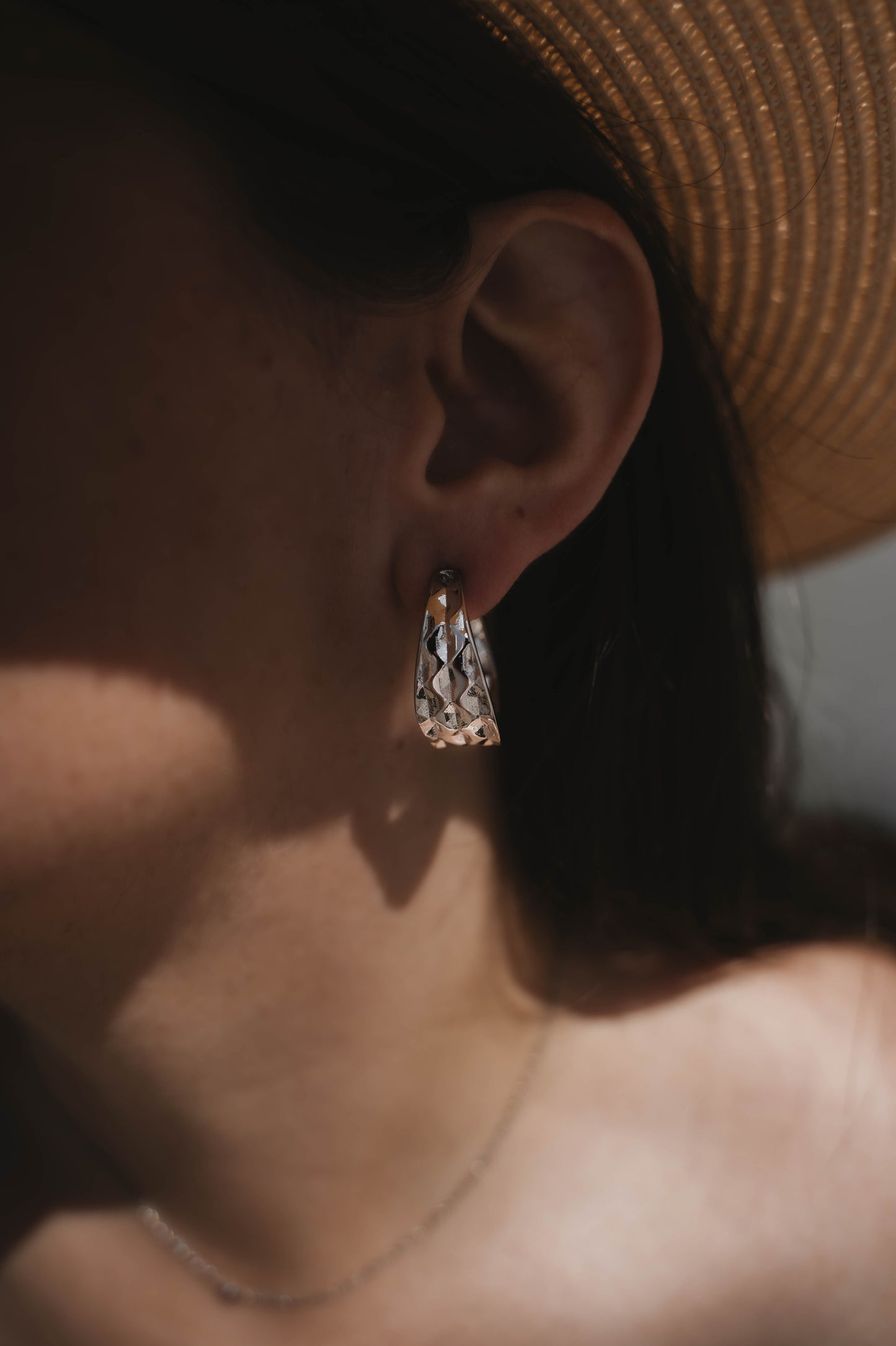 Caracas | Boucles d'oreilles / créoles en acier inoxydable | Argenté