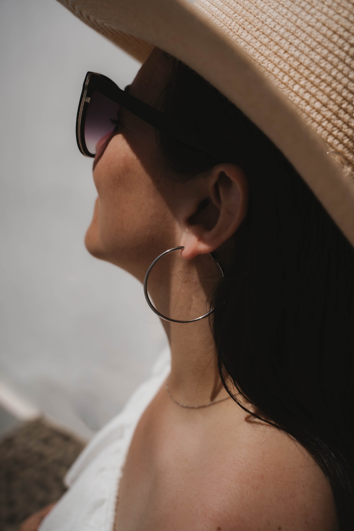 Chicago | Boucles d'oreilles / créoles en acier inoxydable | 5 cm | Argenté
