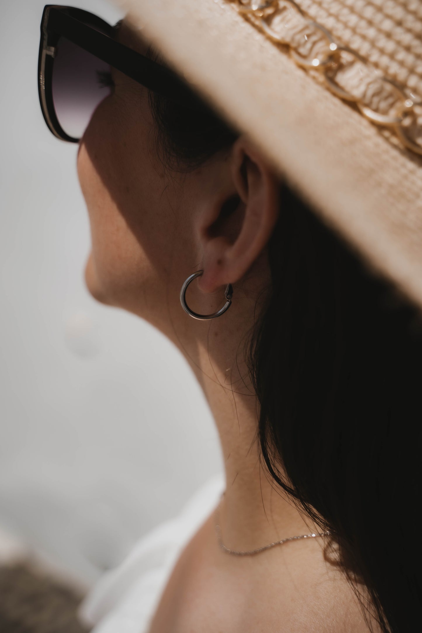 Chicago | Boucles d'oreilles / créoles en acier inoxydable | 2cm | Argenté