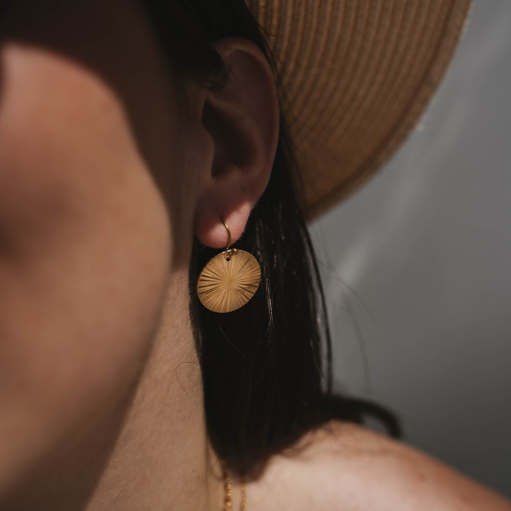 Formentera | Boucles d'oreilles en acier inoxydable | Doré