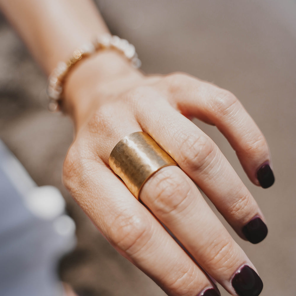
                      
                        Patmos | Bague en acier inoxydable | Doré
                      
                    