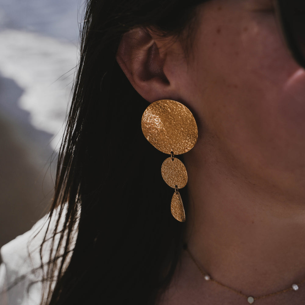 Las Vegas | Boucles d'oreilles en acier inoxydable | Doré