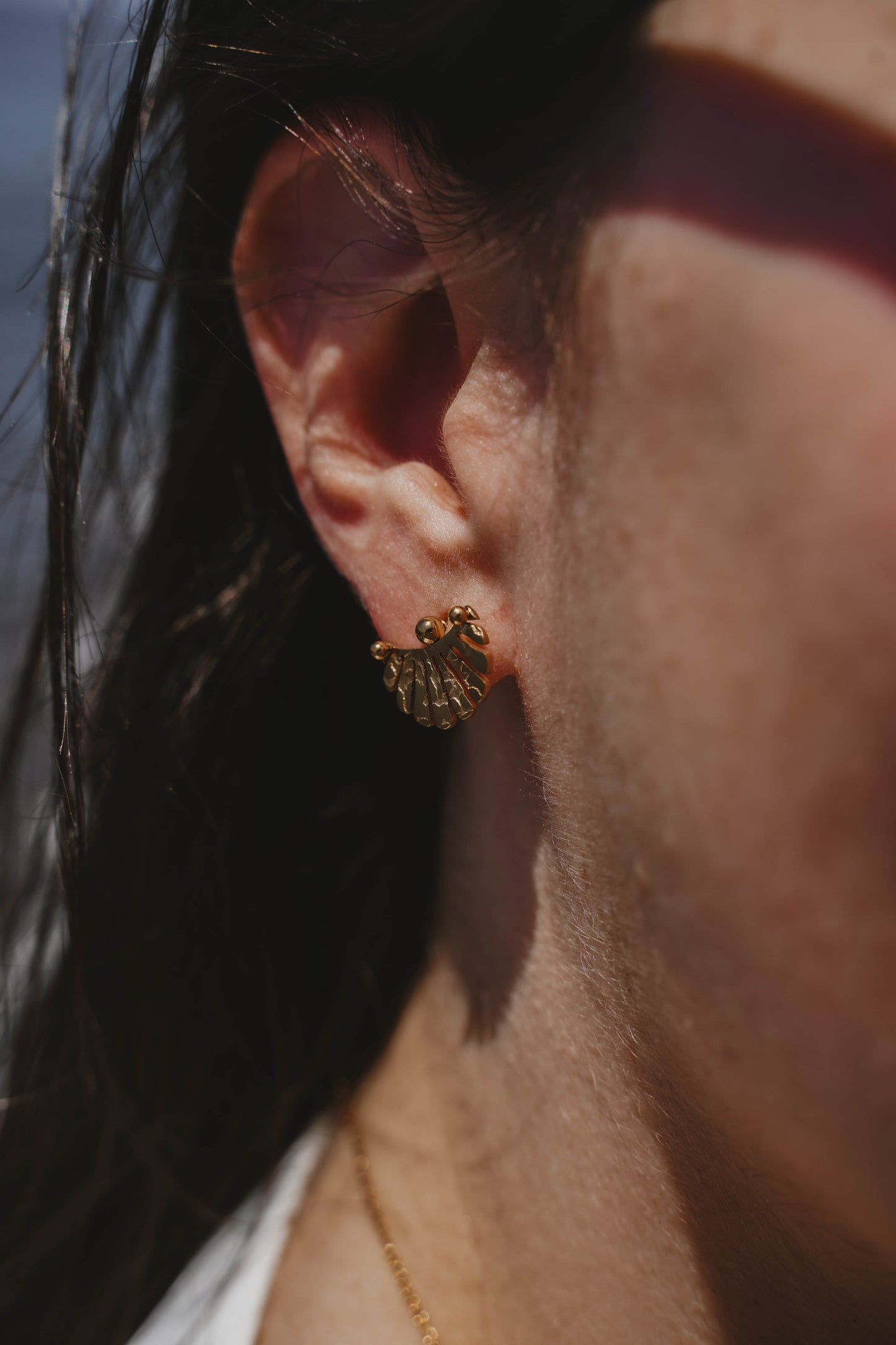 Bogota | Boucles d'oreilles / puces en acier inoxydable | Doré