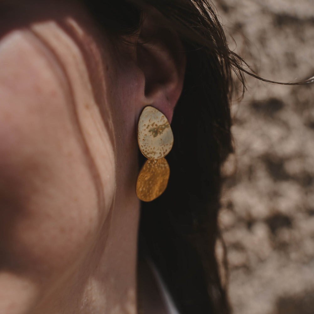 Tunis | Clips d'oreilles en acier inoxydable | Doré