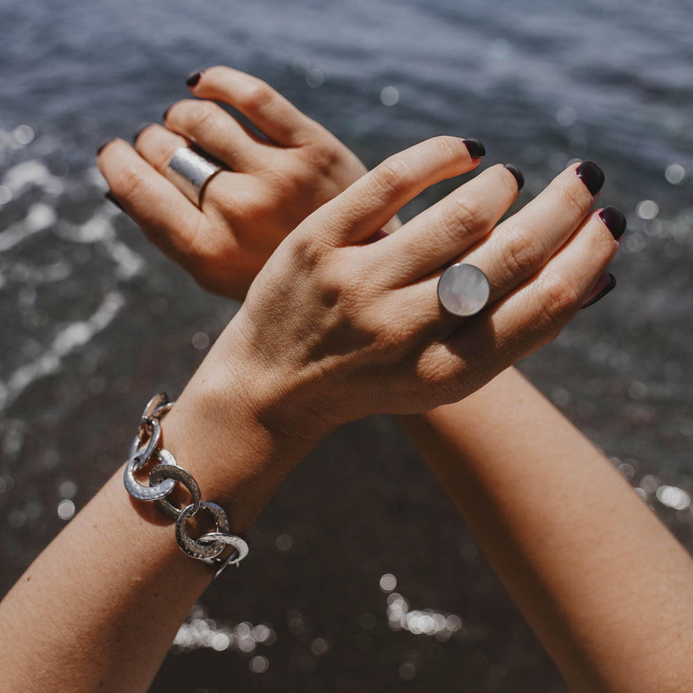 
                      
                        Patmos | Bague en acier inoxydable | Argenté
                      
                    