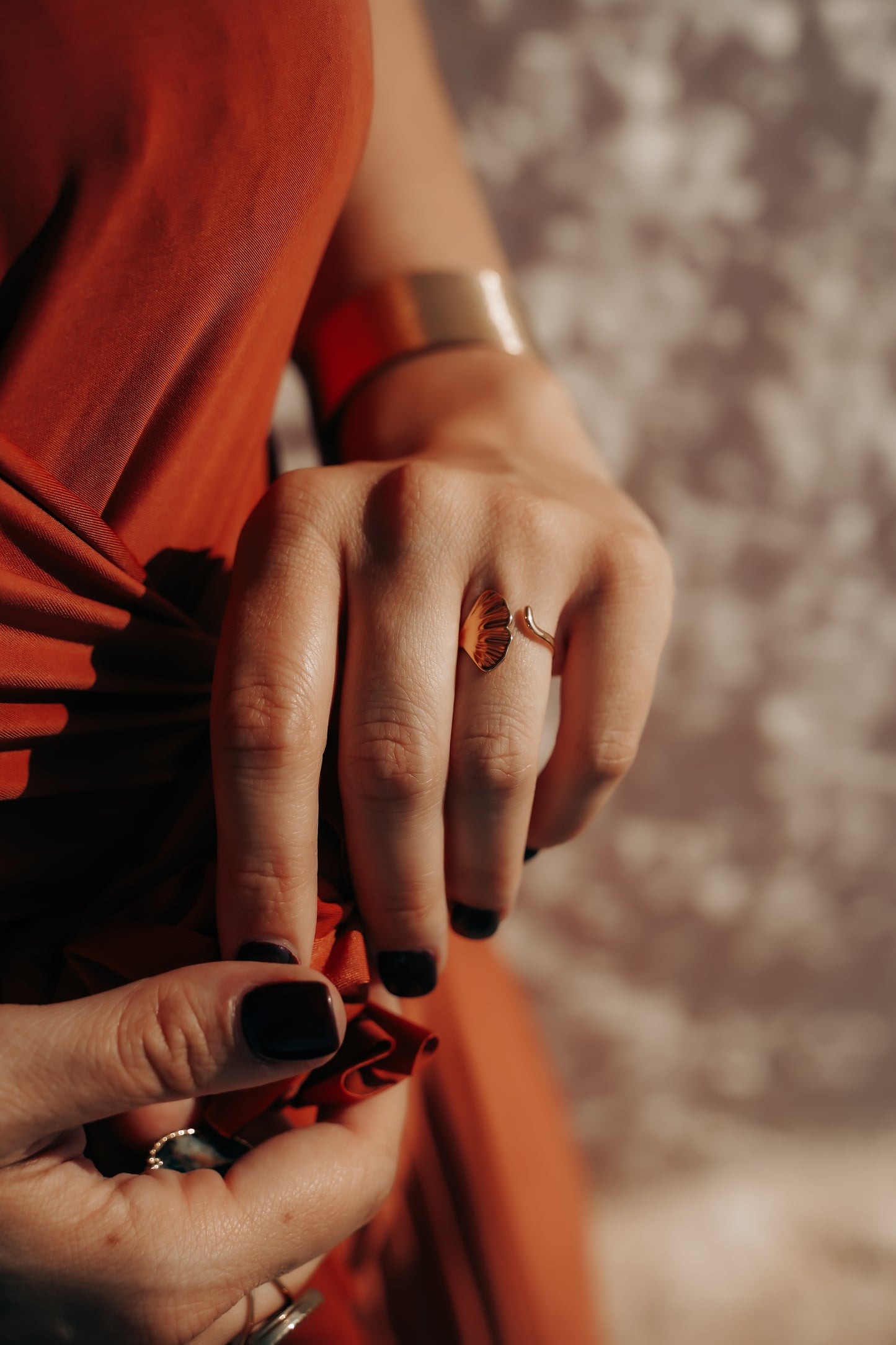 Es Vedra | Bague en acier inoxydable | Doré