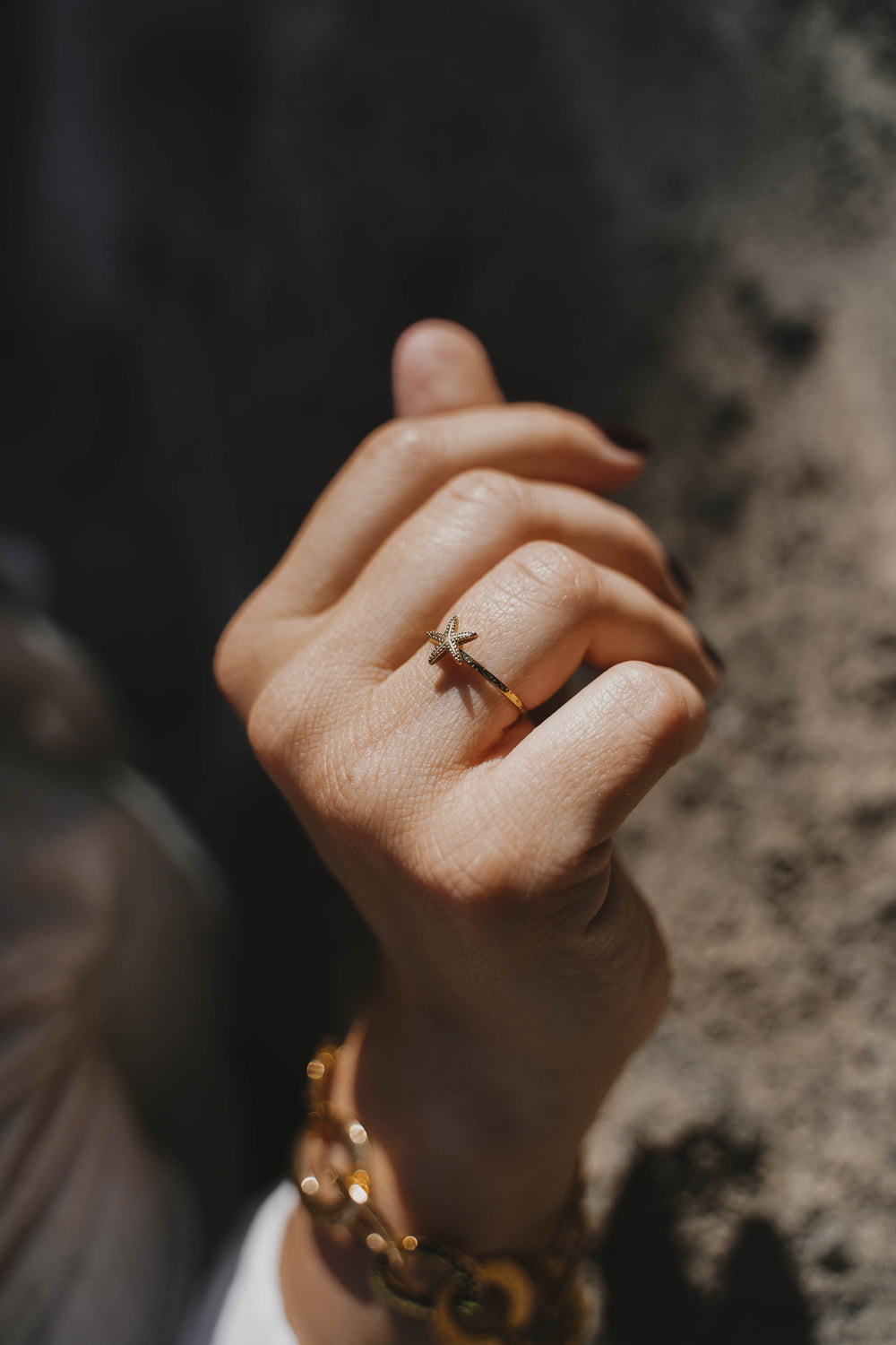 Ushuaïa | Bague en acier inoxydable | Doré