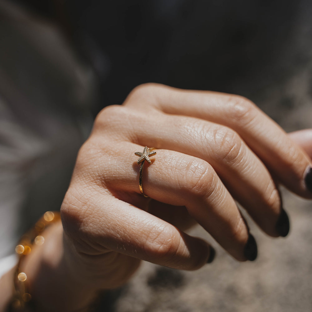 
                      
                        Ushuaïa | Bague en acier inoxydable | Doré
                      
                    