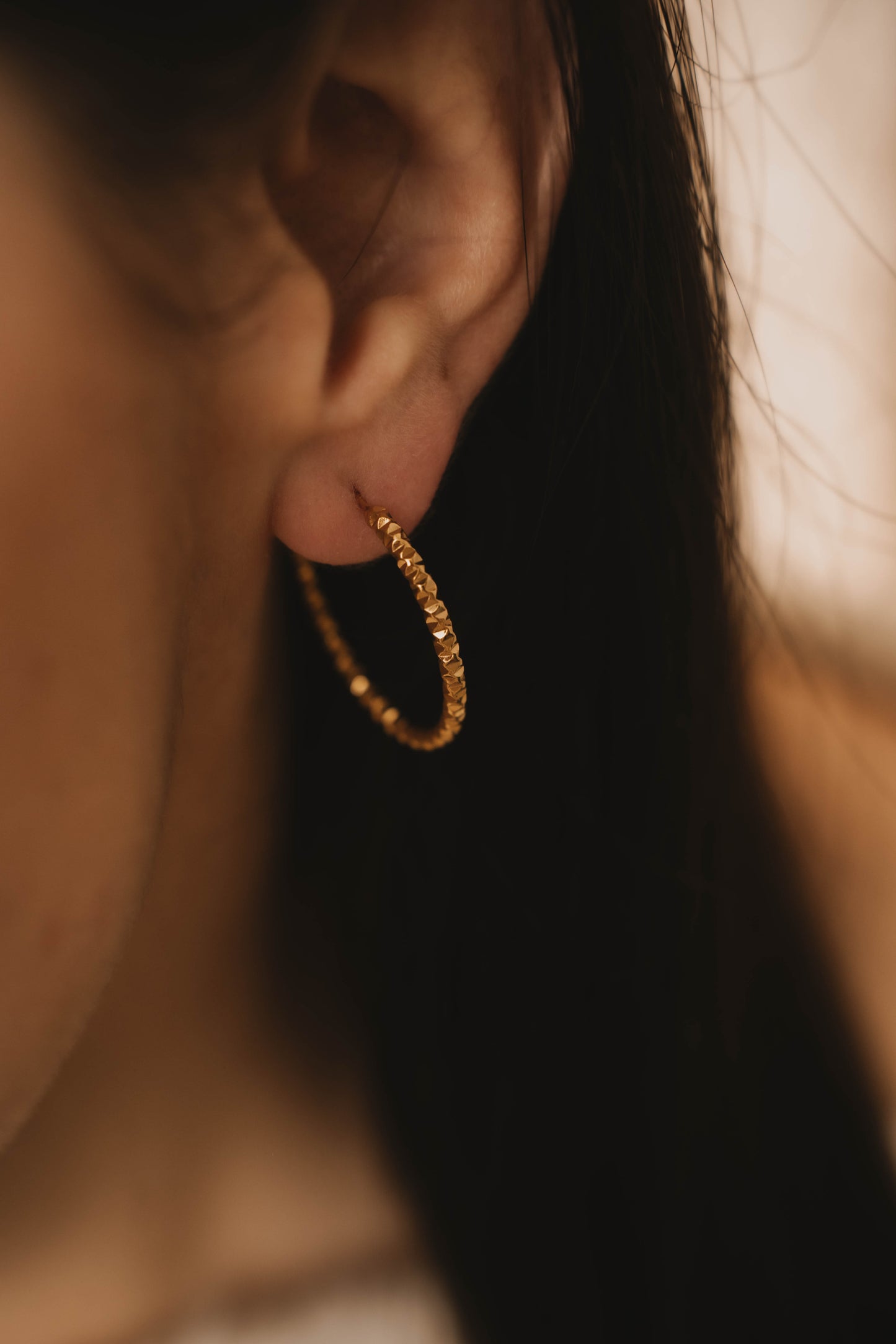 Palerme | Boucles d'oreilles/créoles en acier inoxydable | Doré