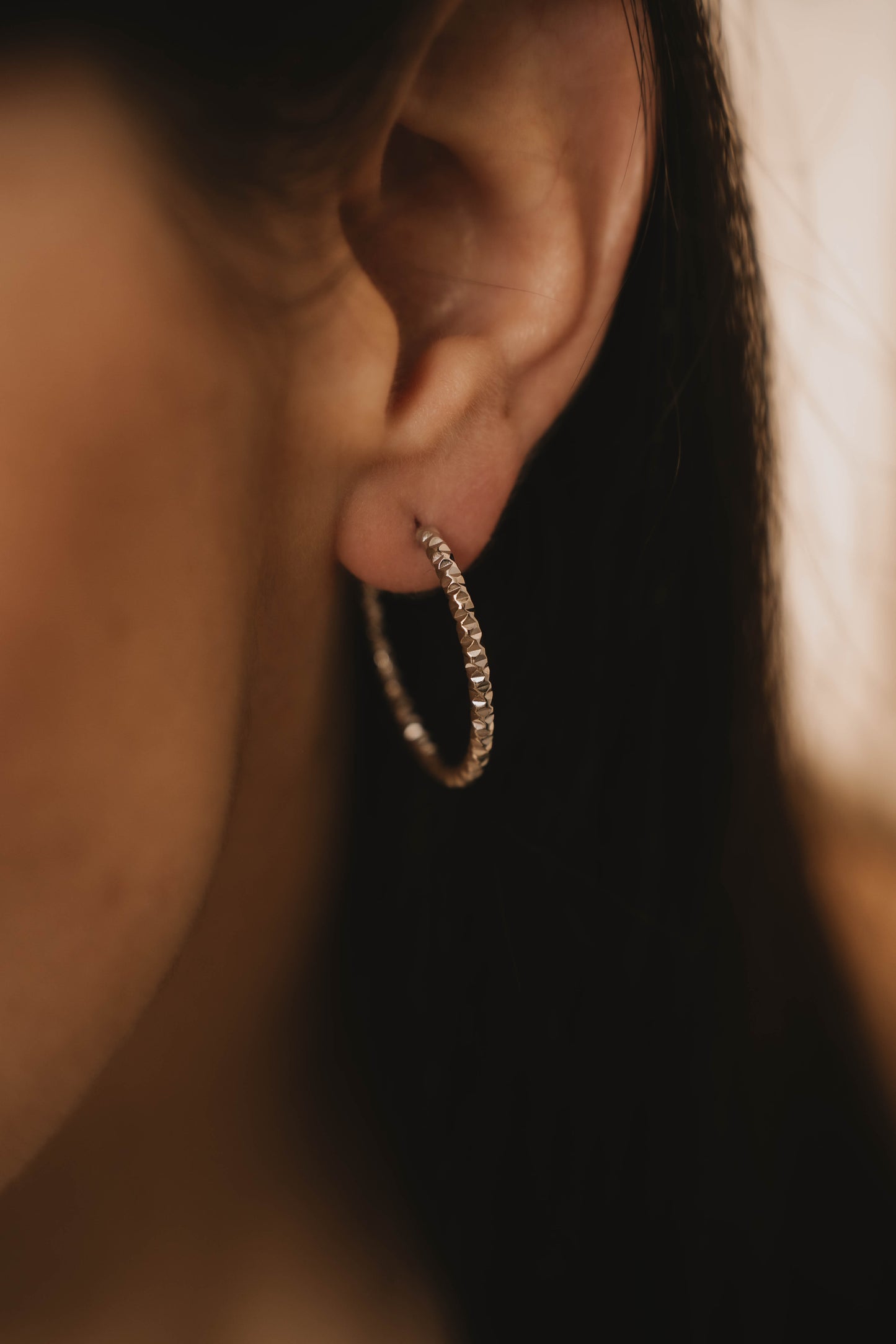 Palerme | Boucles d'oreilles/créoles en acier inoxydable | Argenté