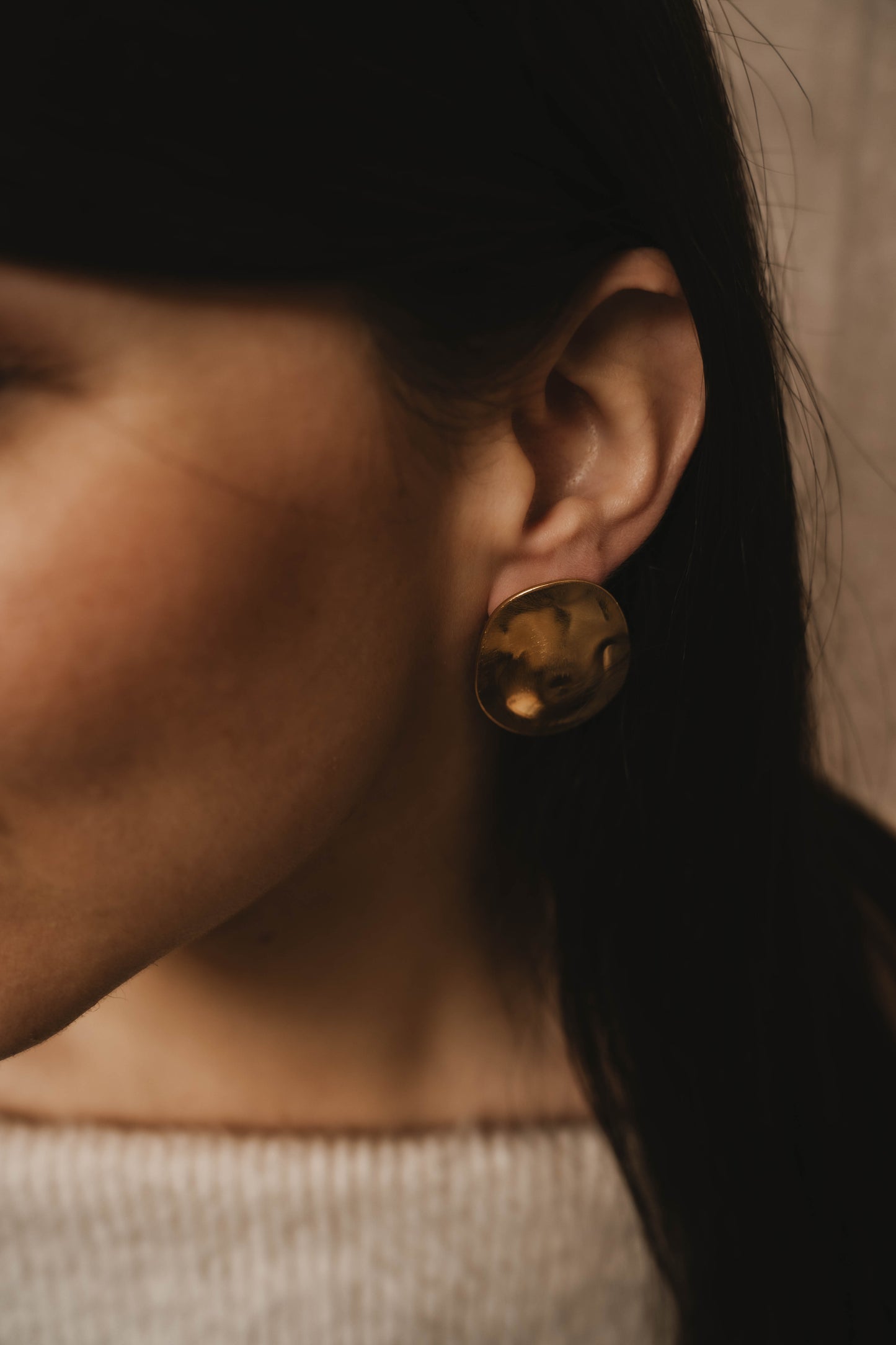 Dénia | Boucles d'oreilles en acier inoxydable | Doré