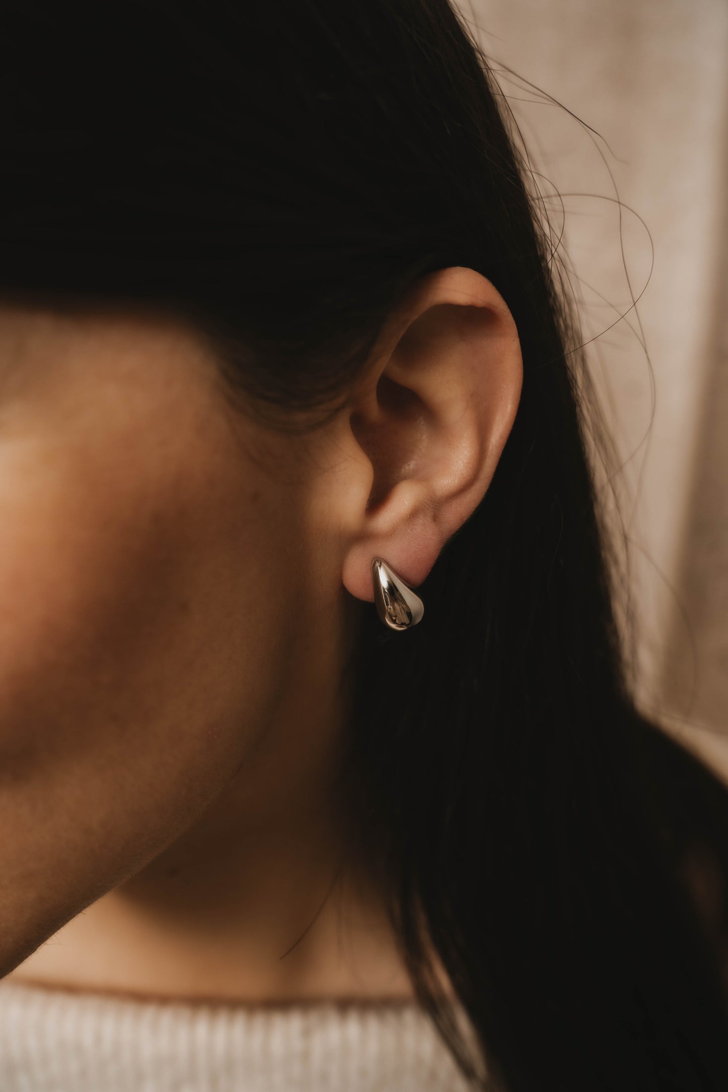 Mini Sarlat | Boucles d'oreilles en acier inoxydable | Argenté